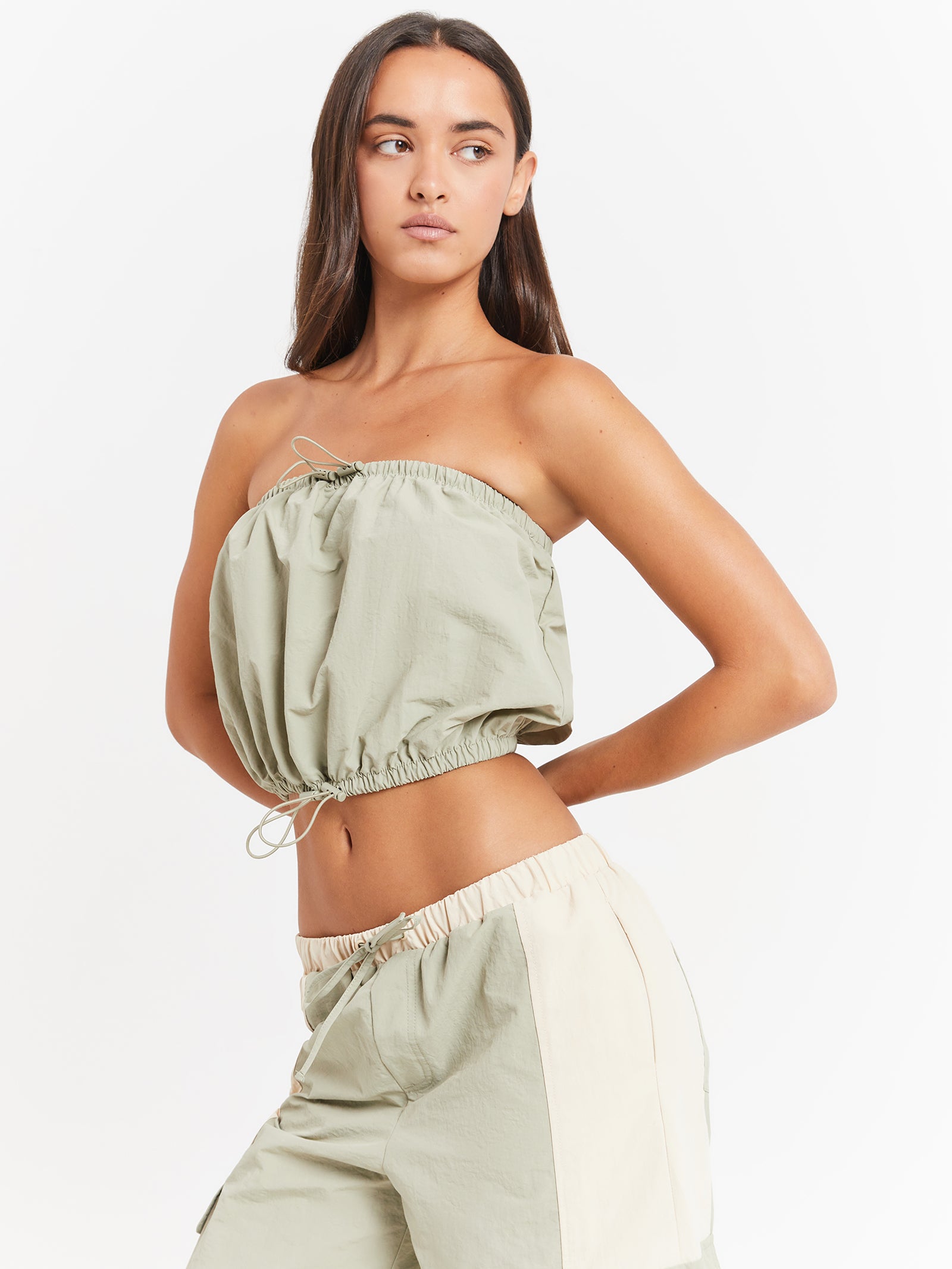 Ella Parachute Top in Sage