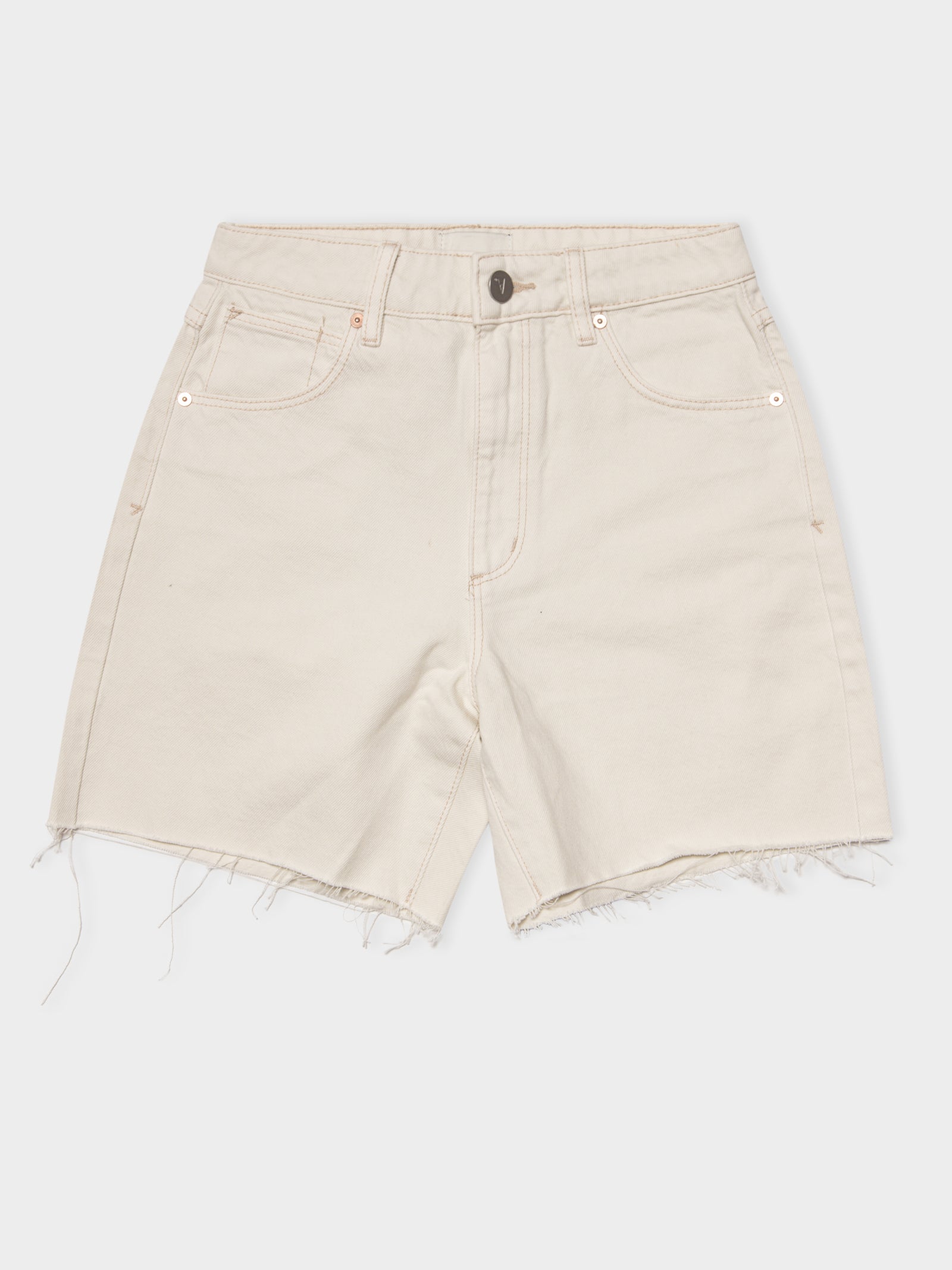 Claudia Cut Off Shorts in Stone White