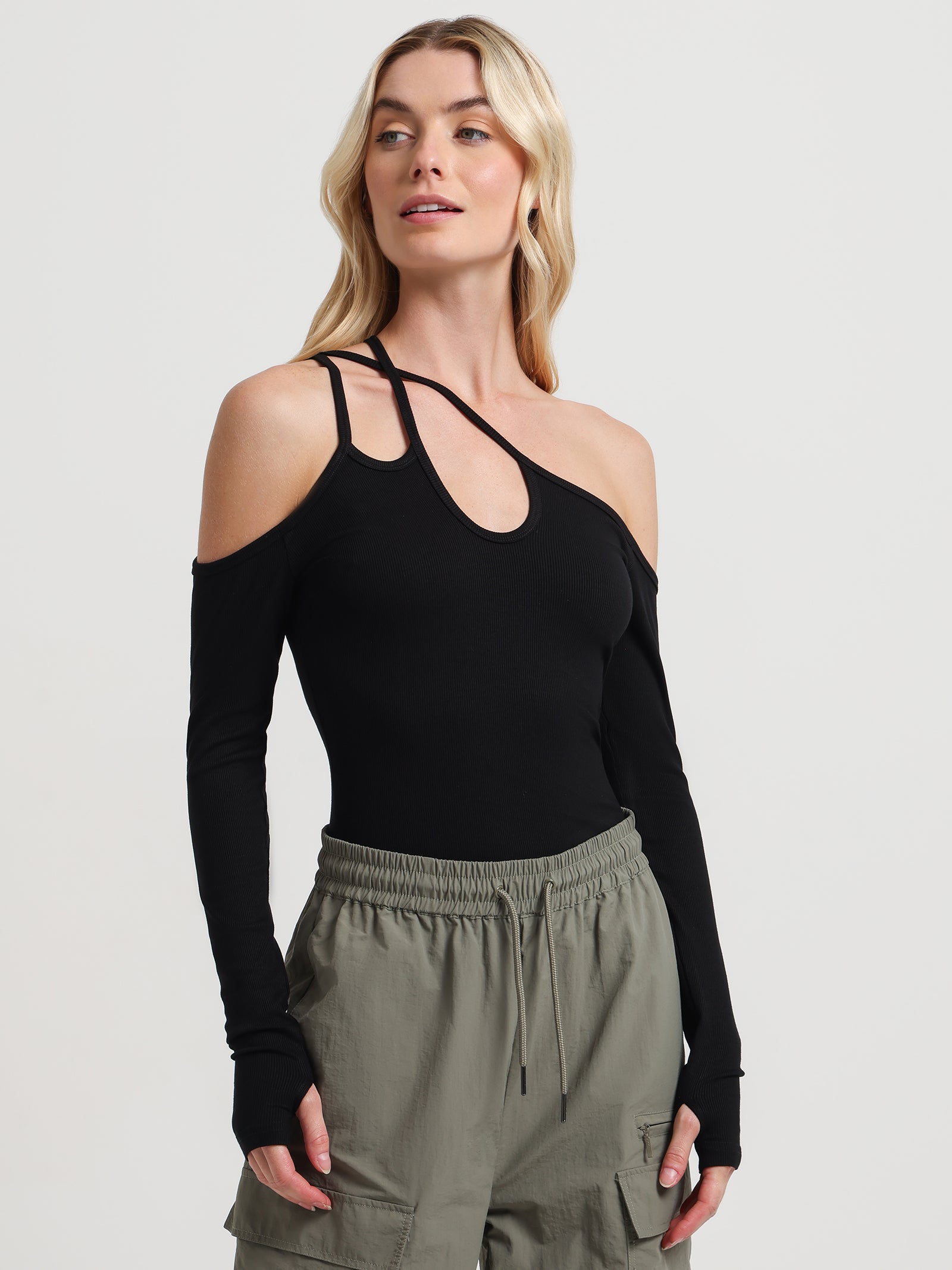 Emmett Rib Top in Black