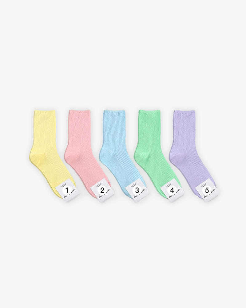 Pastel Pleat Socks