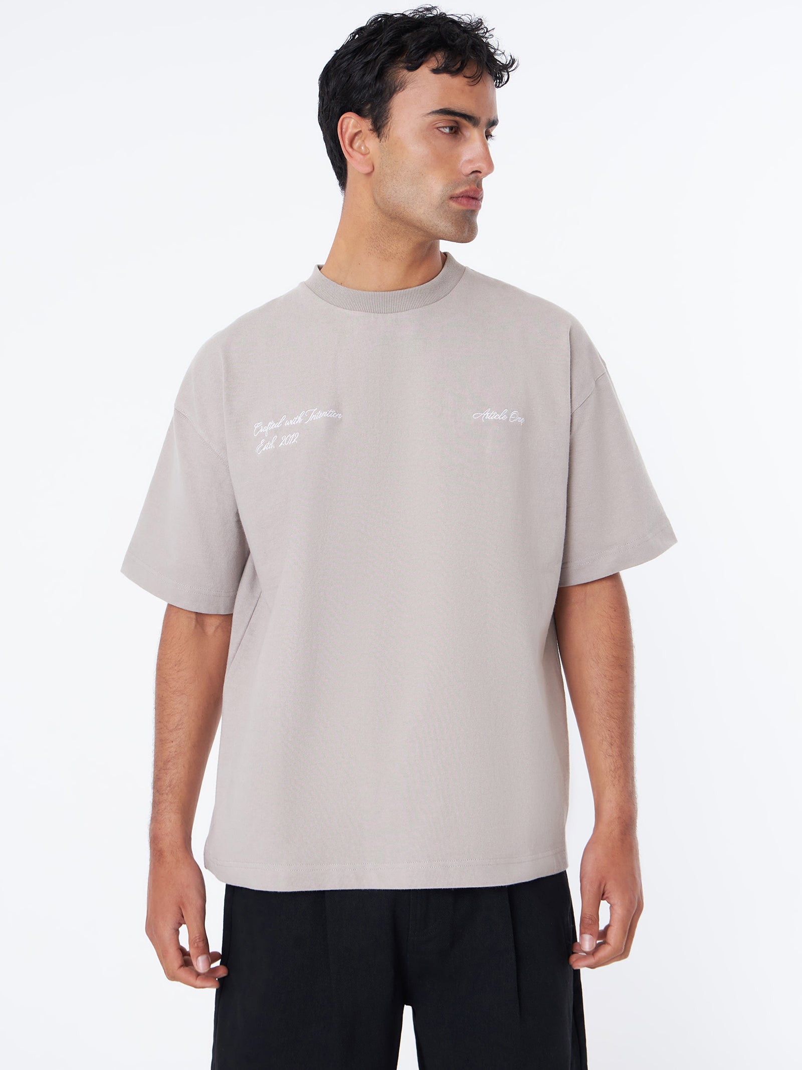 Crafted Logo Tee - Steel