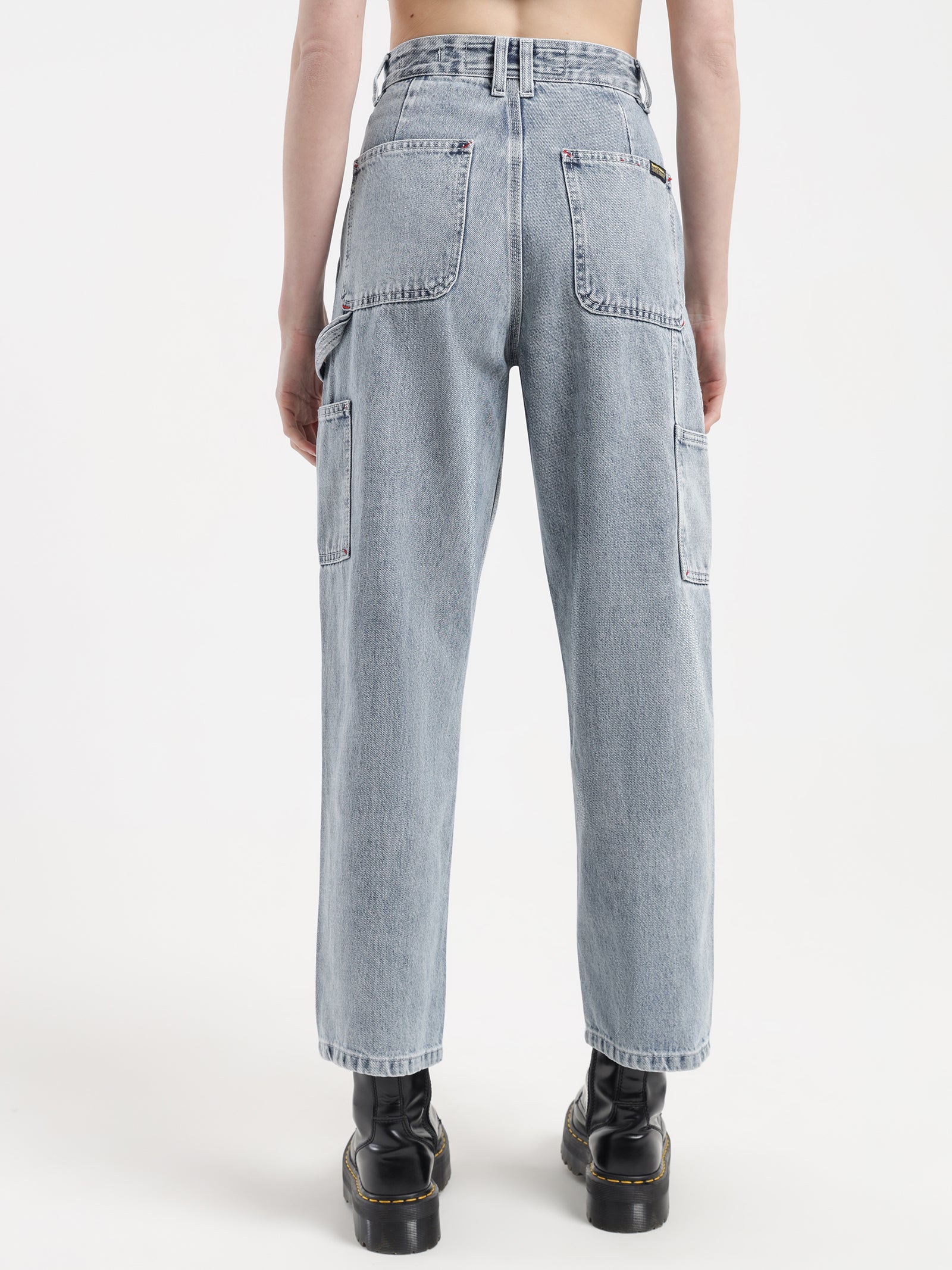 Hard Yakka Carpenter Pants in Faded Rinse Indigo