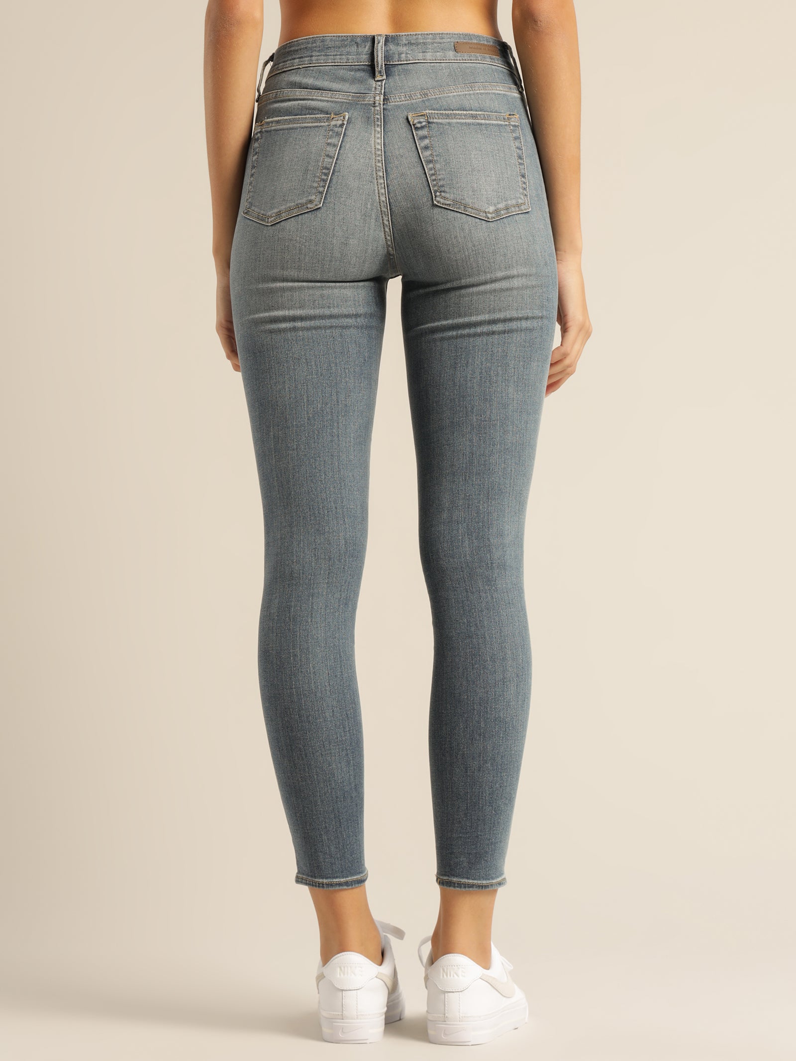 High Rise Lisa Ankle Hug Jeans in Aloha Blue Denim