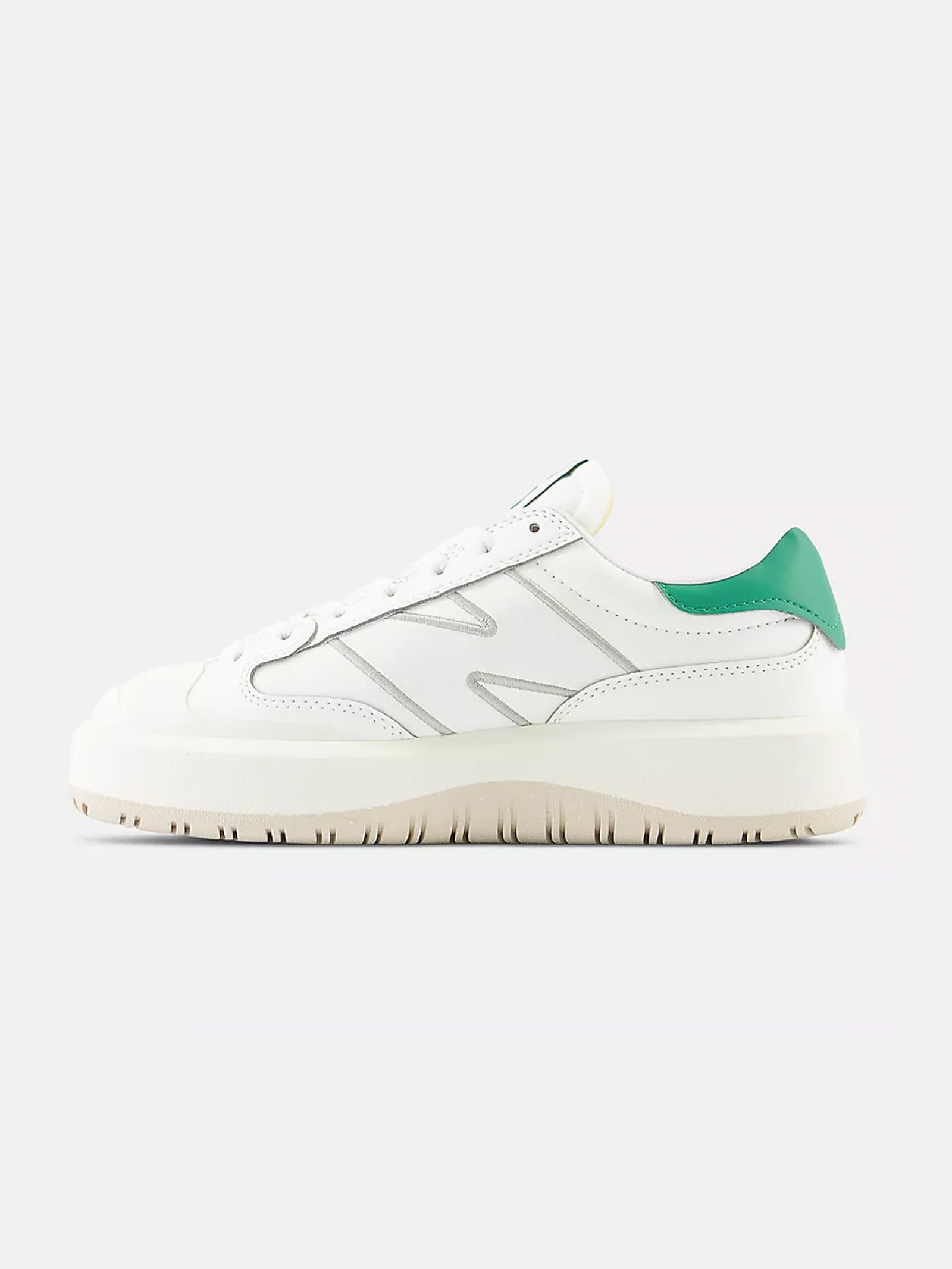 Womens CT302 Sneakers in White & Green