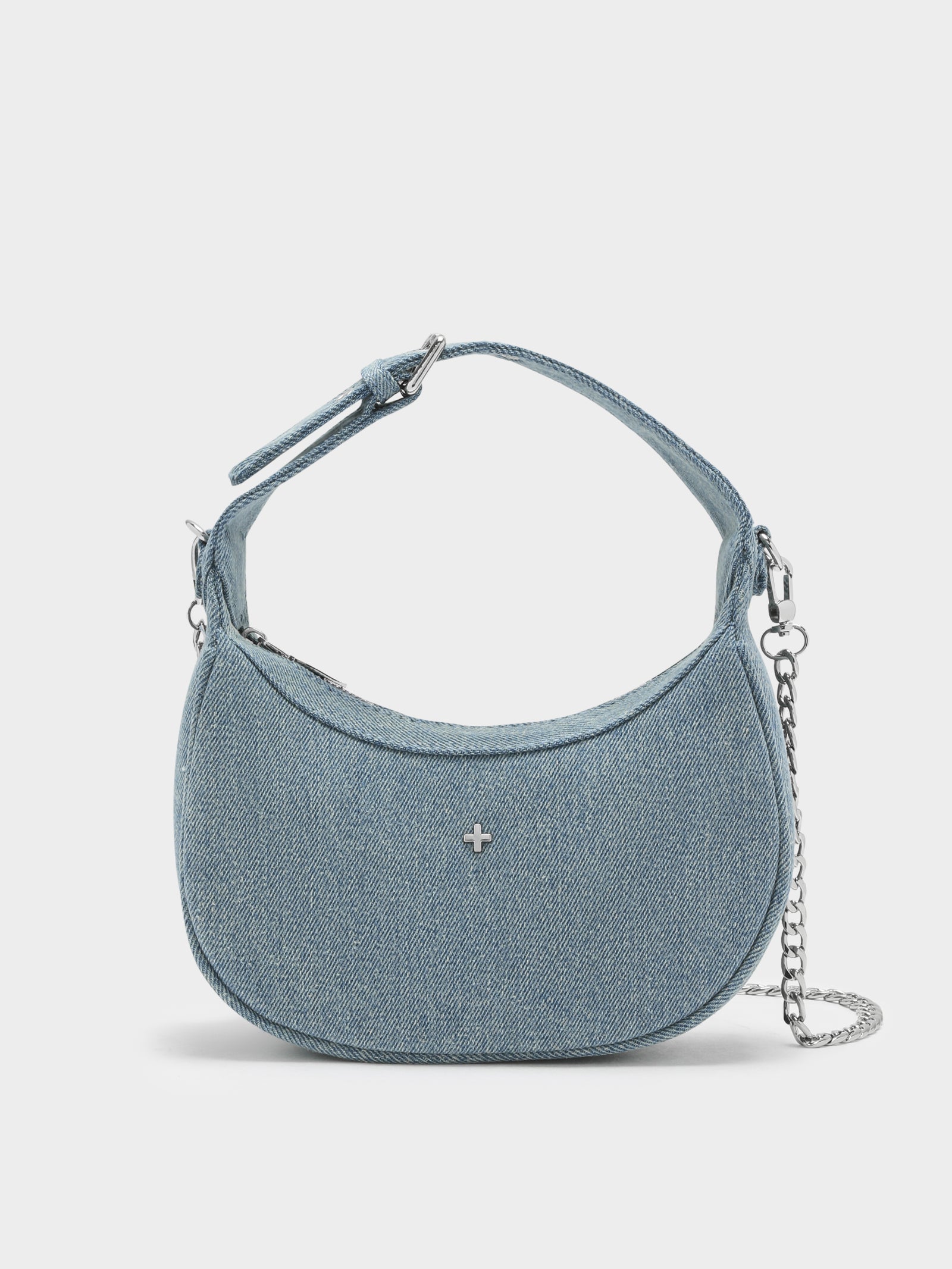 Em Davies Sharni Handbag in Denim & Silver