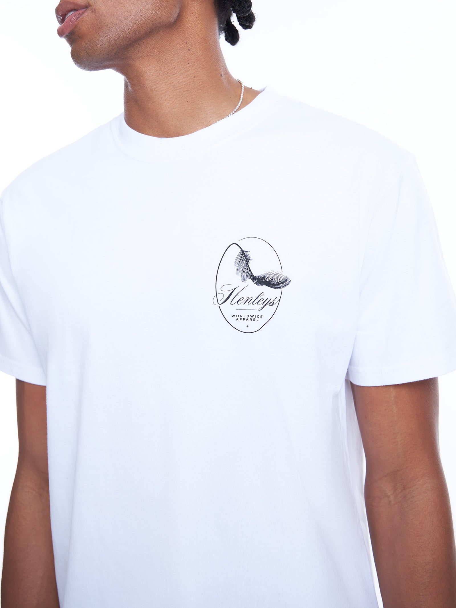 Feather Tee In White