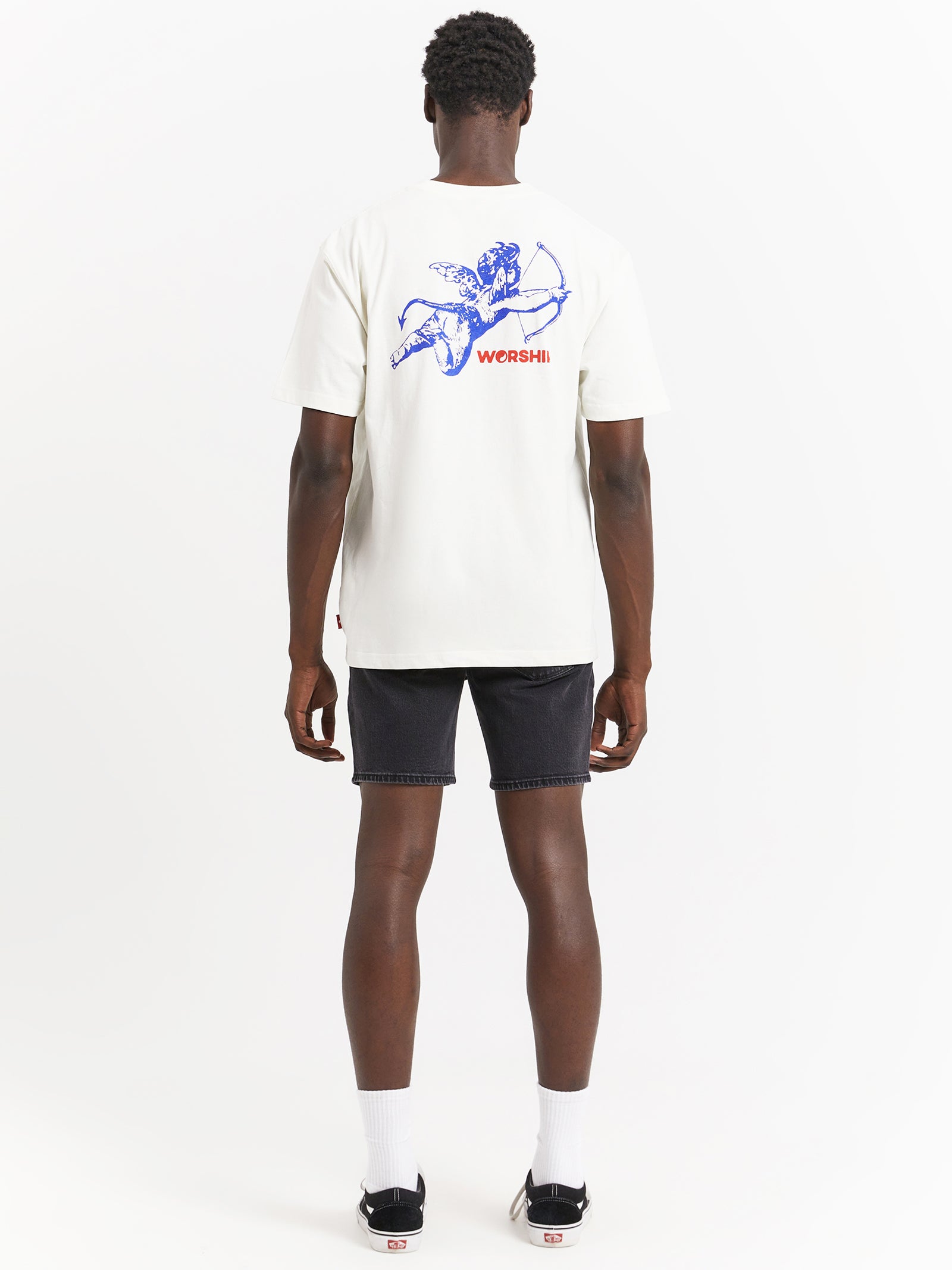 Cherub Regular Fit T-Shirt in Bone White