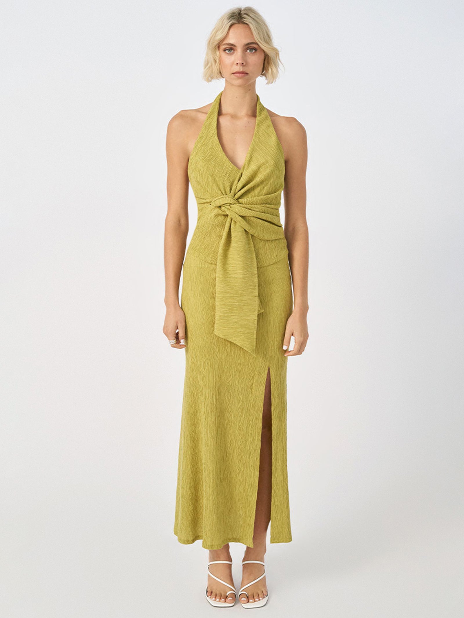 Evoke Slip Skirt in Fern Green