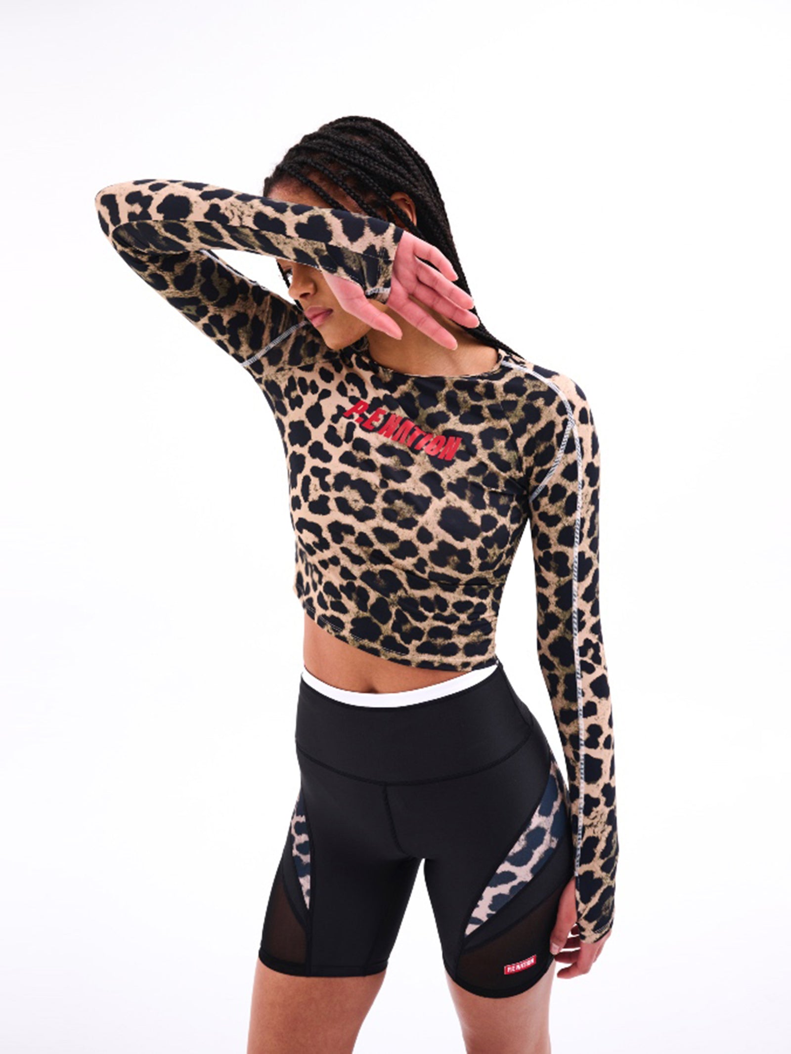 Downforce Long Sleeve Active Top in Animal Print