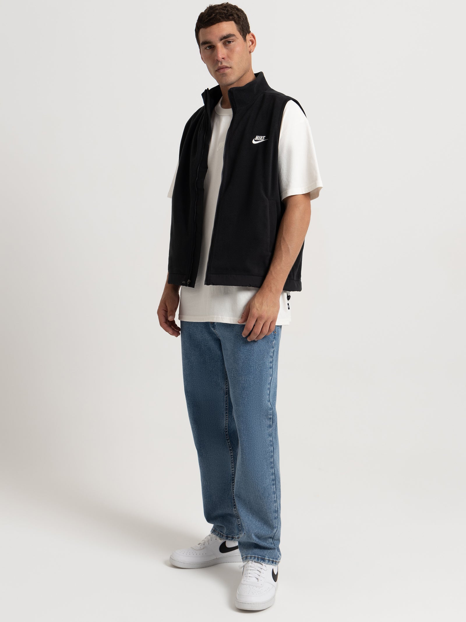 Fleece Winter Vest CZWN in Black & Sail