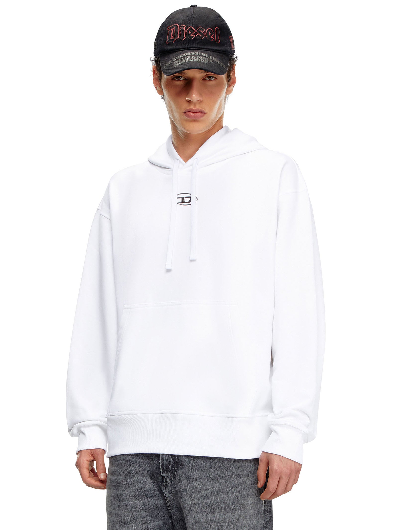 S-Macs Hood Sweat Shirt In White