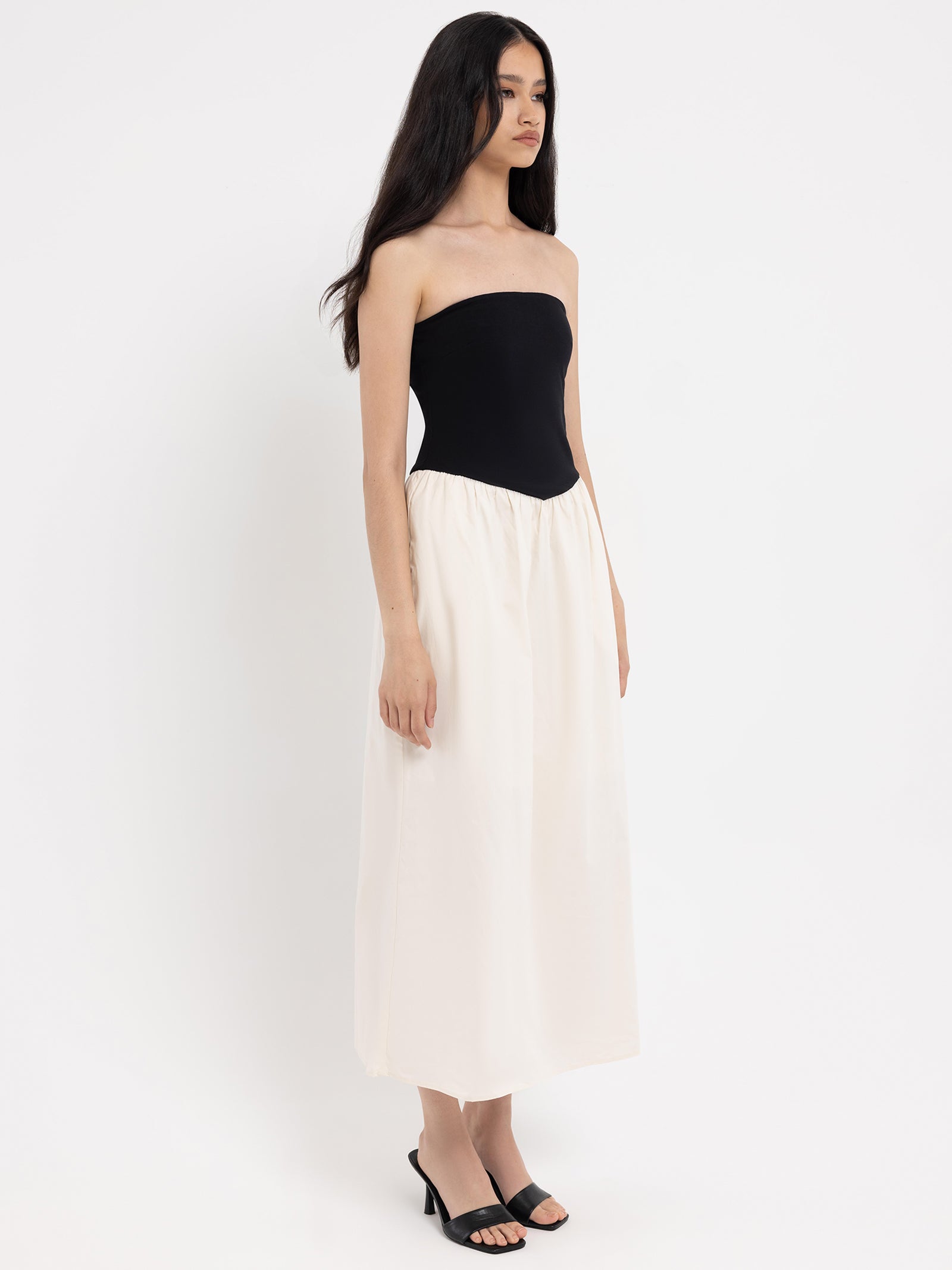 Yasmin Contrast Midi Dress