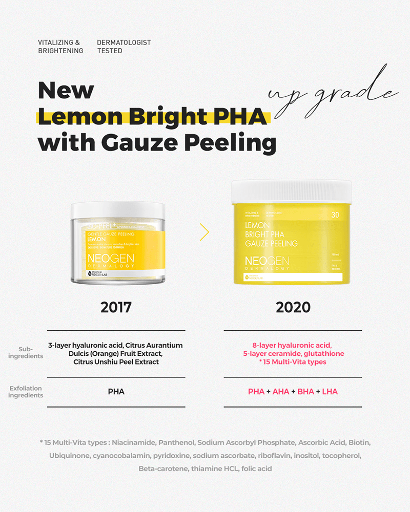 NEOGEN Lemon Bright PHA Gauze Peeling Pads