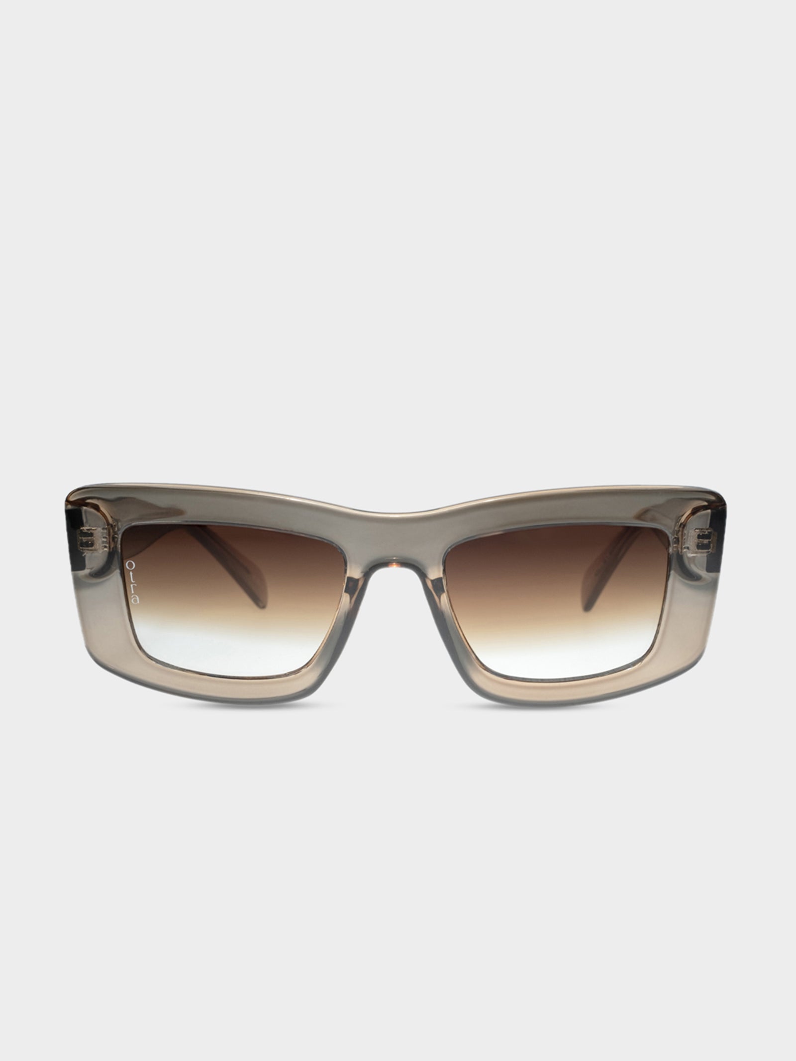 Marsha Sunglasses in Trans Olive & Brown Fade