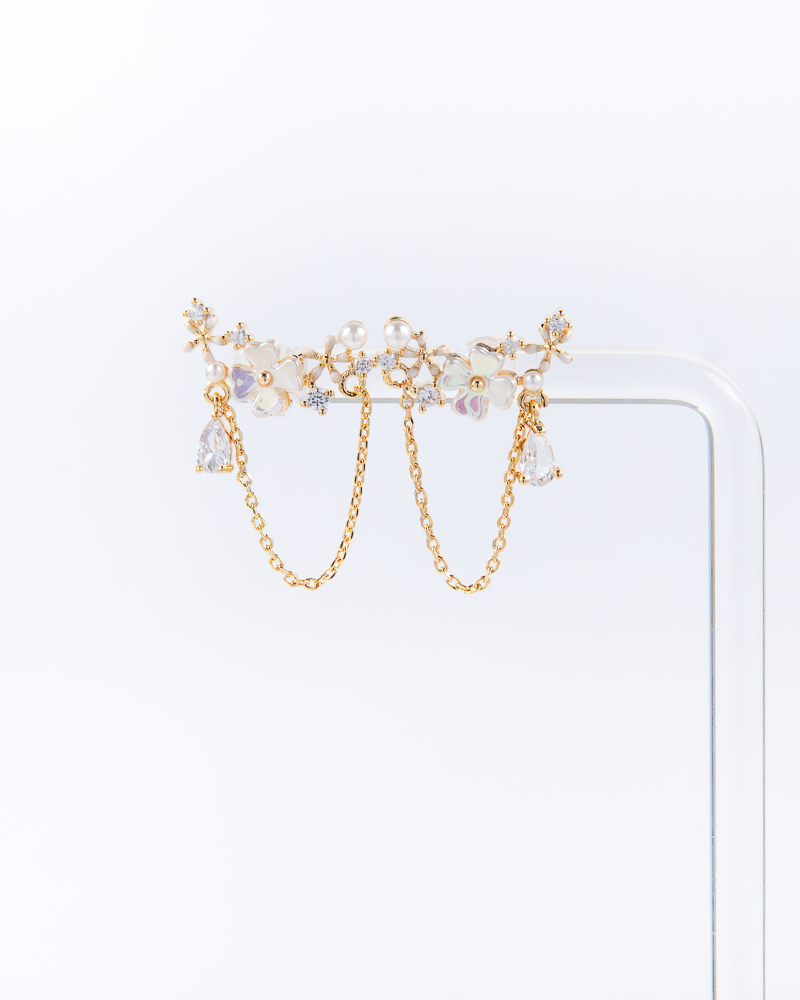 NYU NYU Blossom Chain Charm Earrings