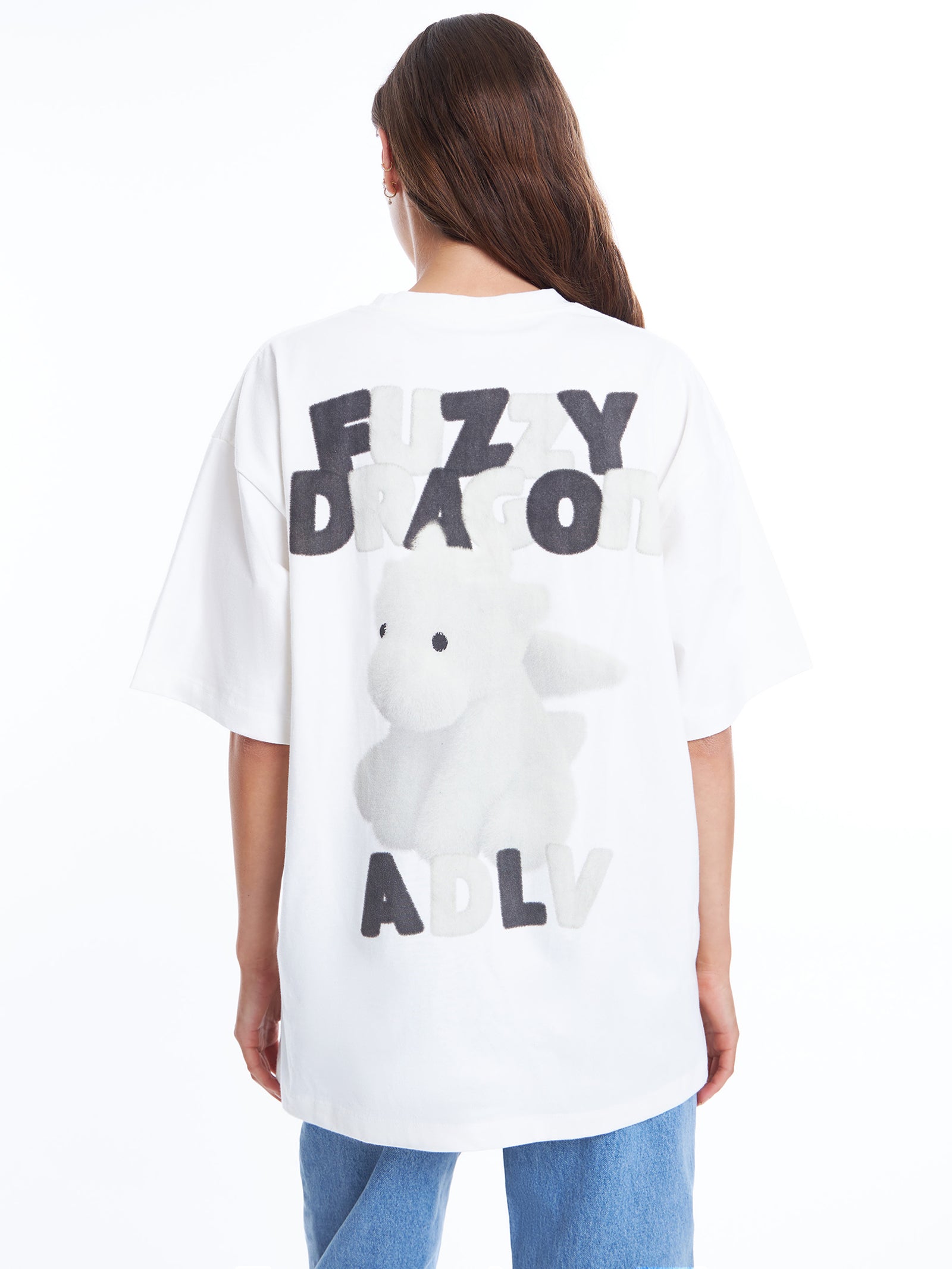 Fuzzy Font Dragon Tee