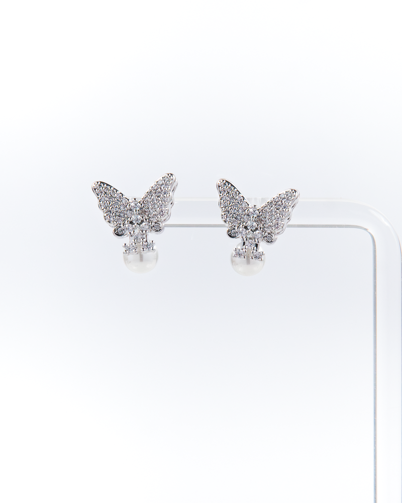 NYU NYU Silver Flutter Earrings