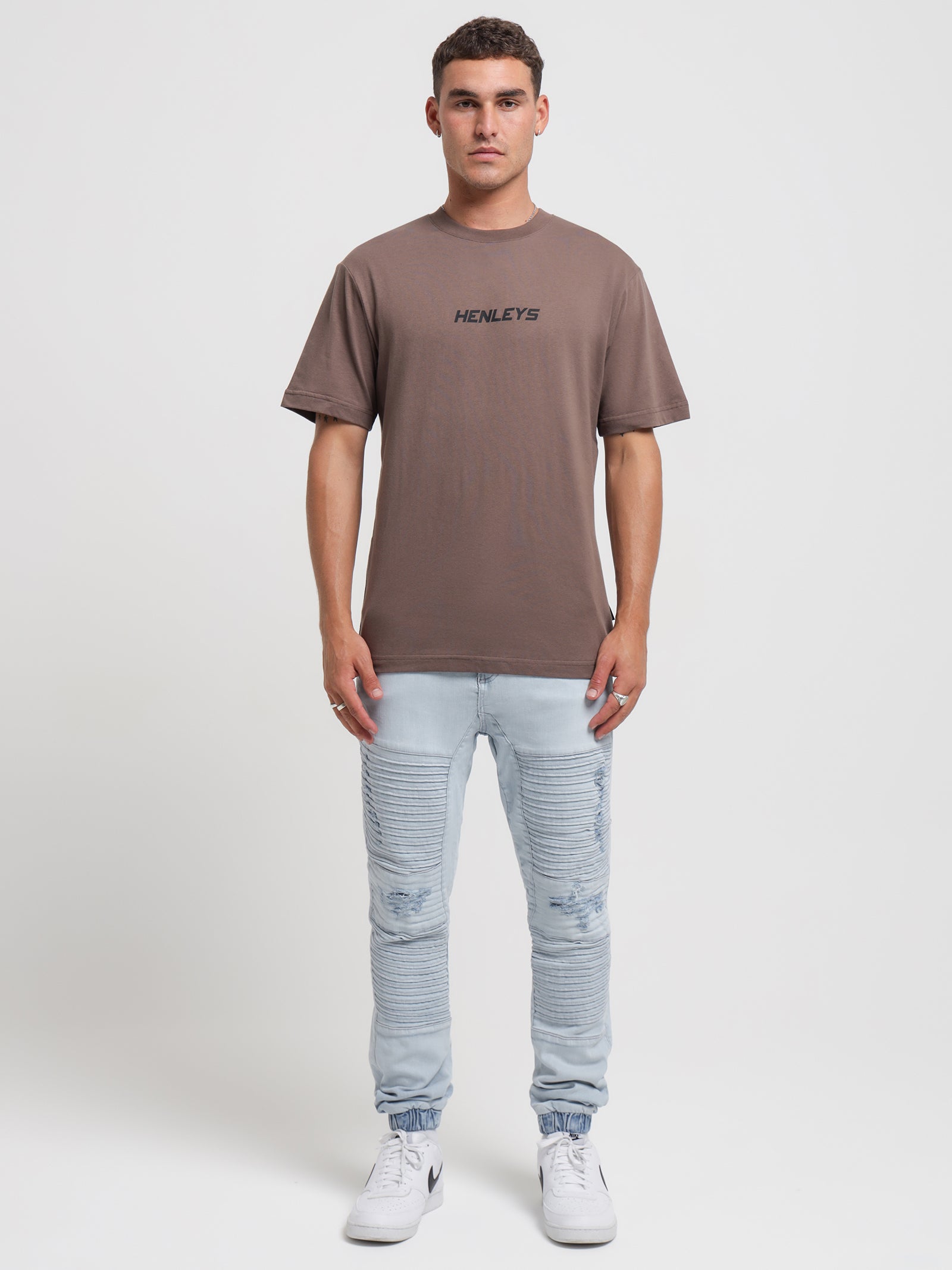 Defence T-Shirt in Toffee Brown