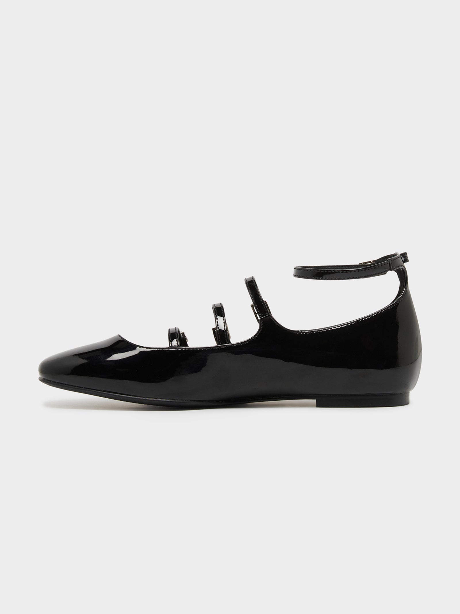 Womens Odile Ballet Flats in Black Patent