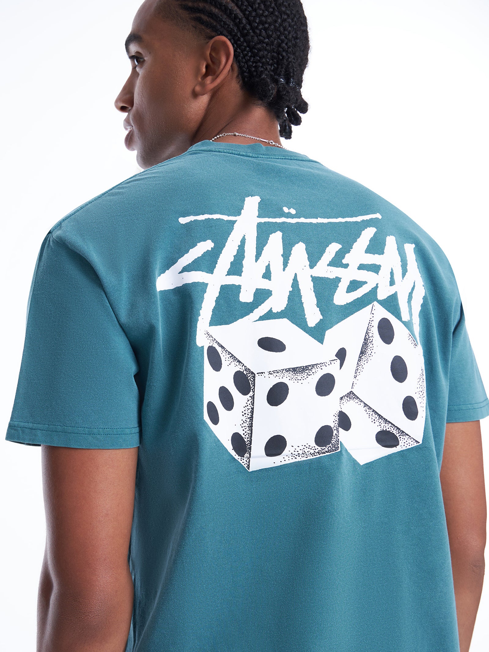 Pair Of Dice Heavyweight Short Sleeve T-Shirt in Moss Green