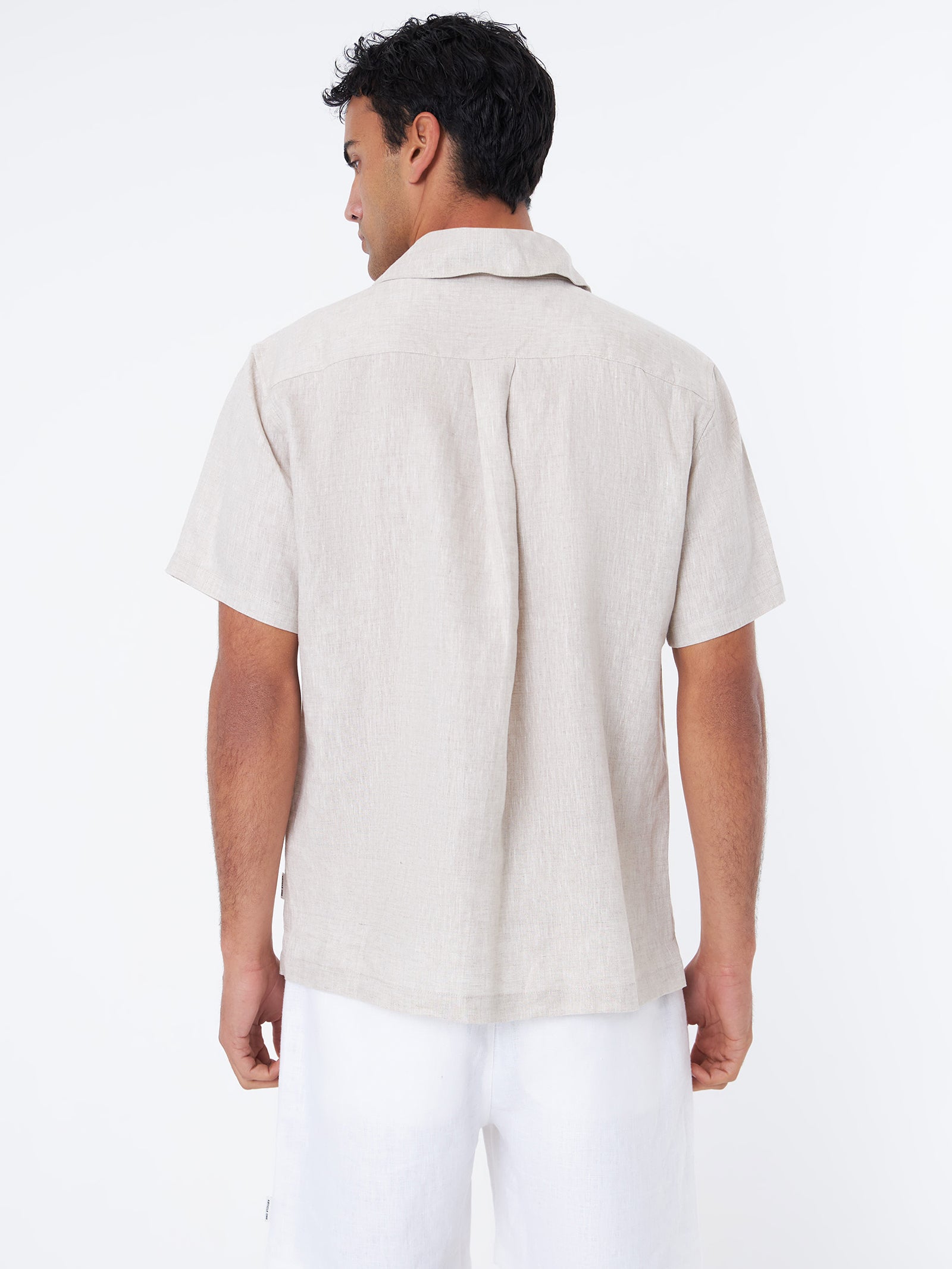 Luca Linen Resort Shirt - Natural