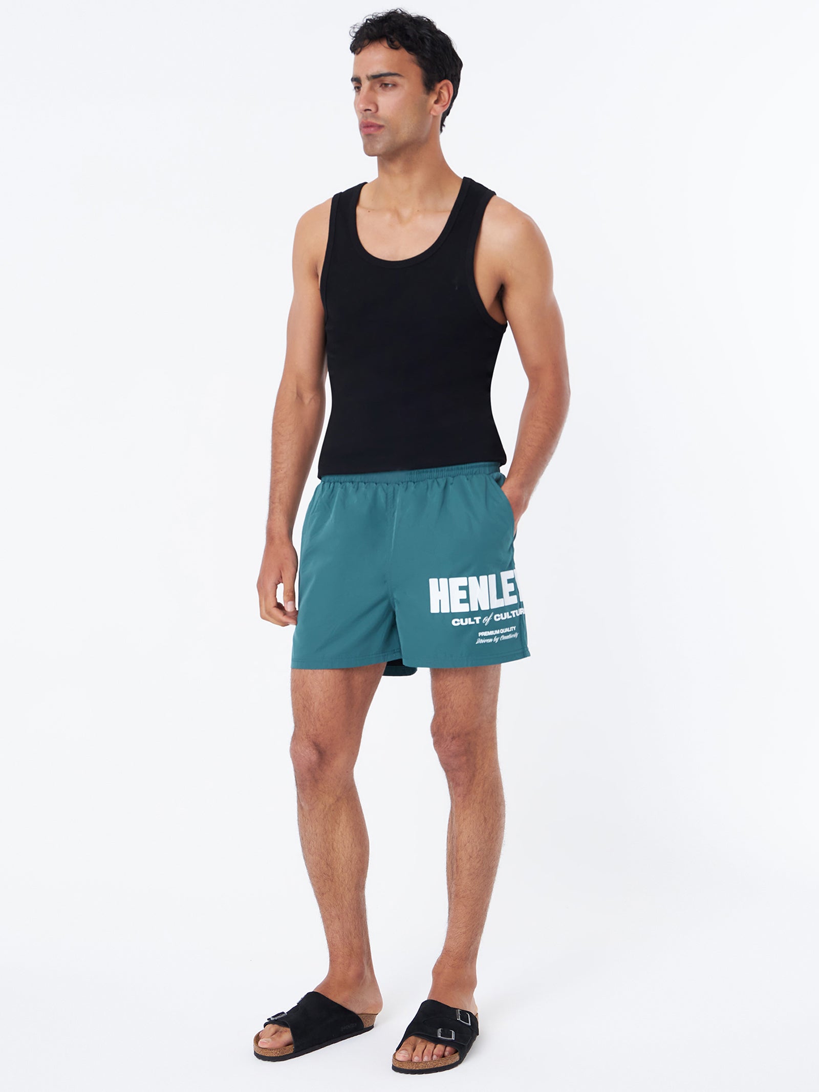 World Swim Short -In=Sycamore Green