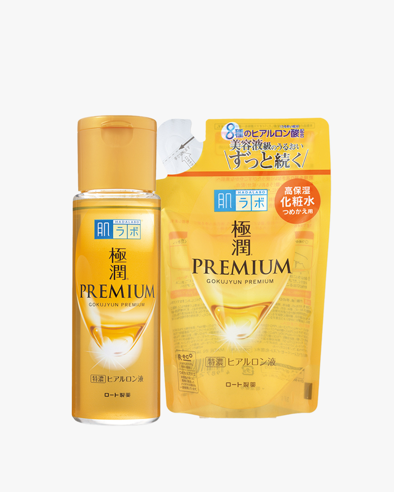 HADA LABO Gokujyun Premium Hyaluronic Acid Hydrating Lotion (Toner) Kit