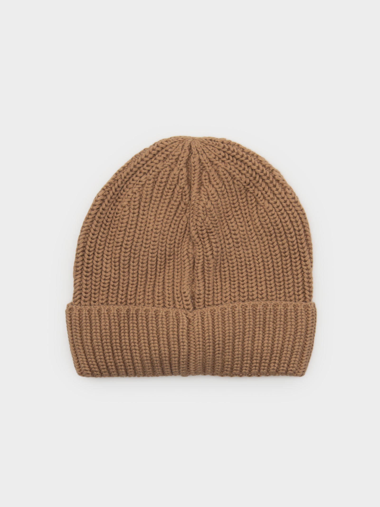 Basic Rib Beanie in Classic Khaki Brown