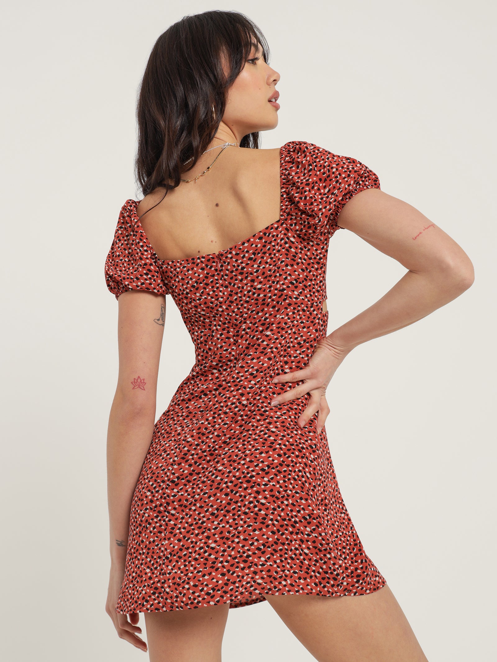 Ariel Cut Out Dress in Cheetah