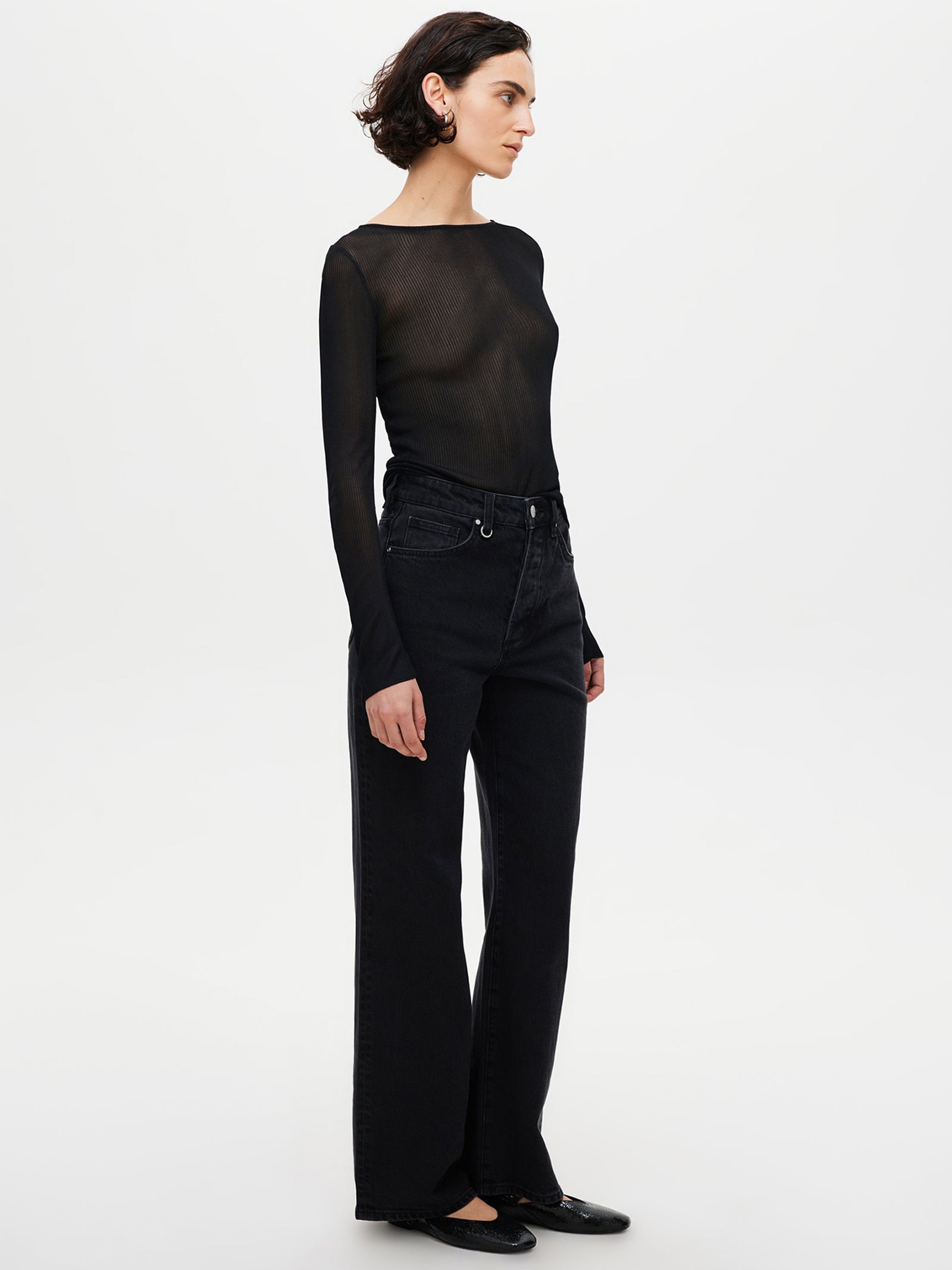 Coco Relaxed Jeans in French Black