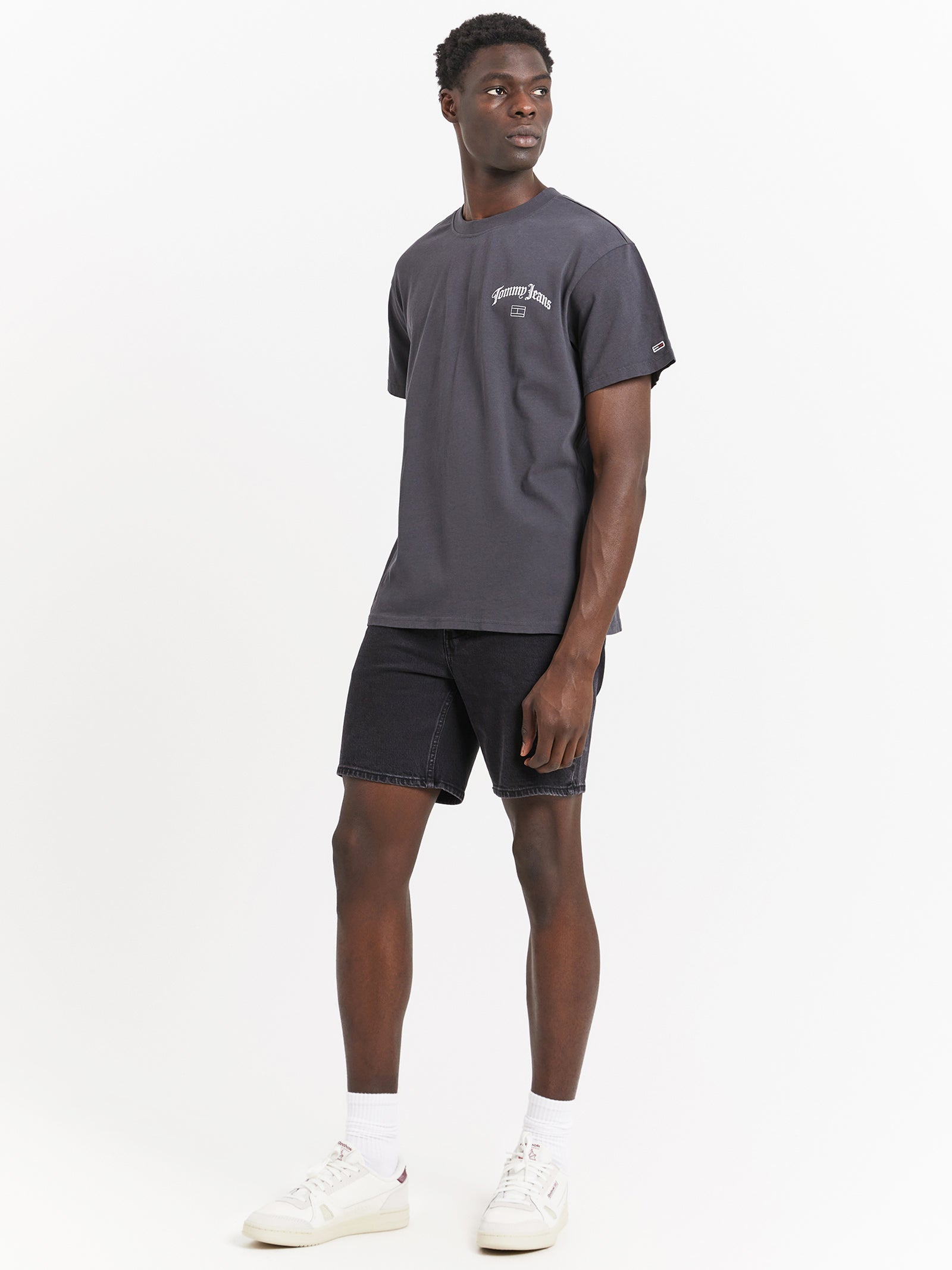 Back Logo Relaxed Fit T-Shirt in New Charcoal