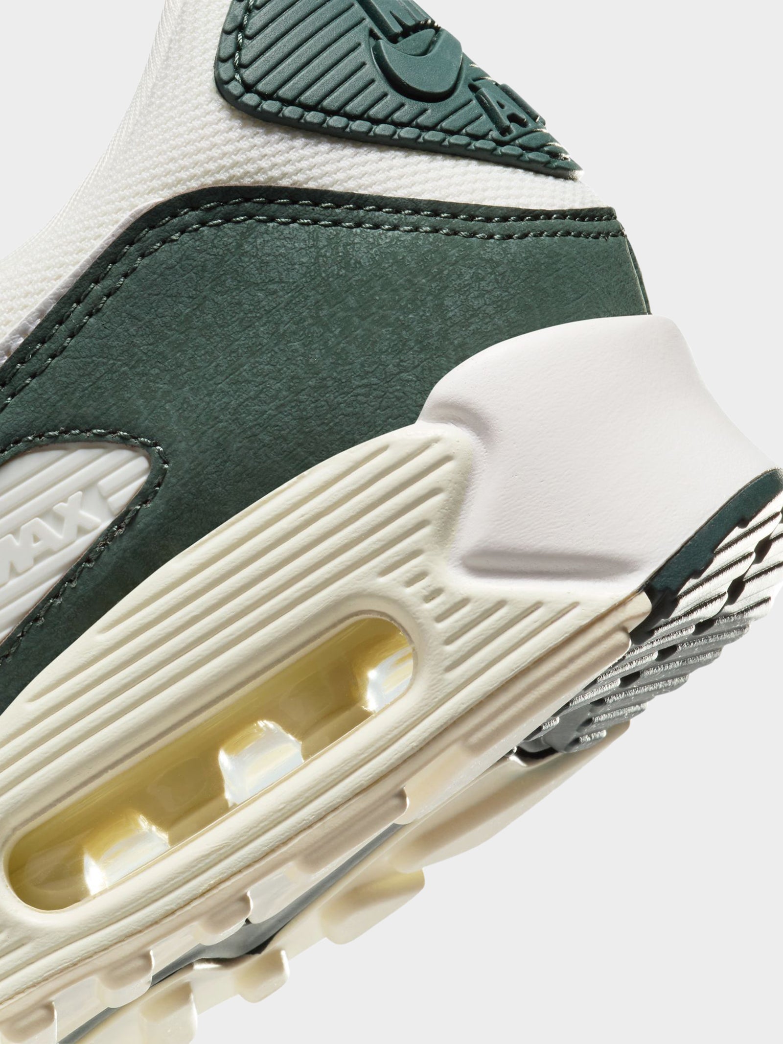 Womens Air Max 90 Sneakers in Sail, White, Green & Coconut Milk