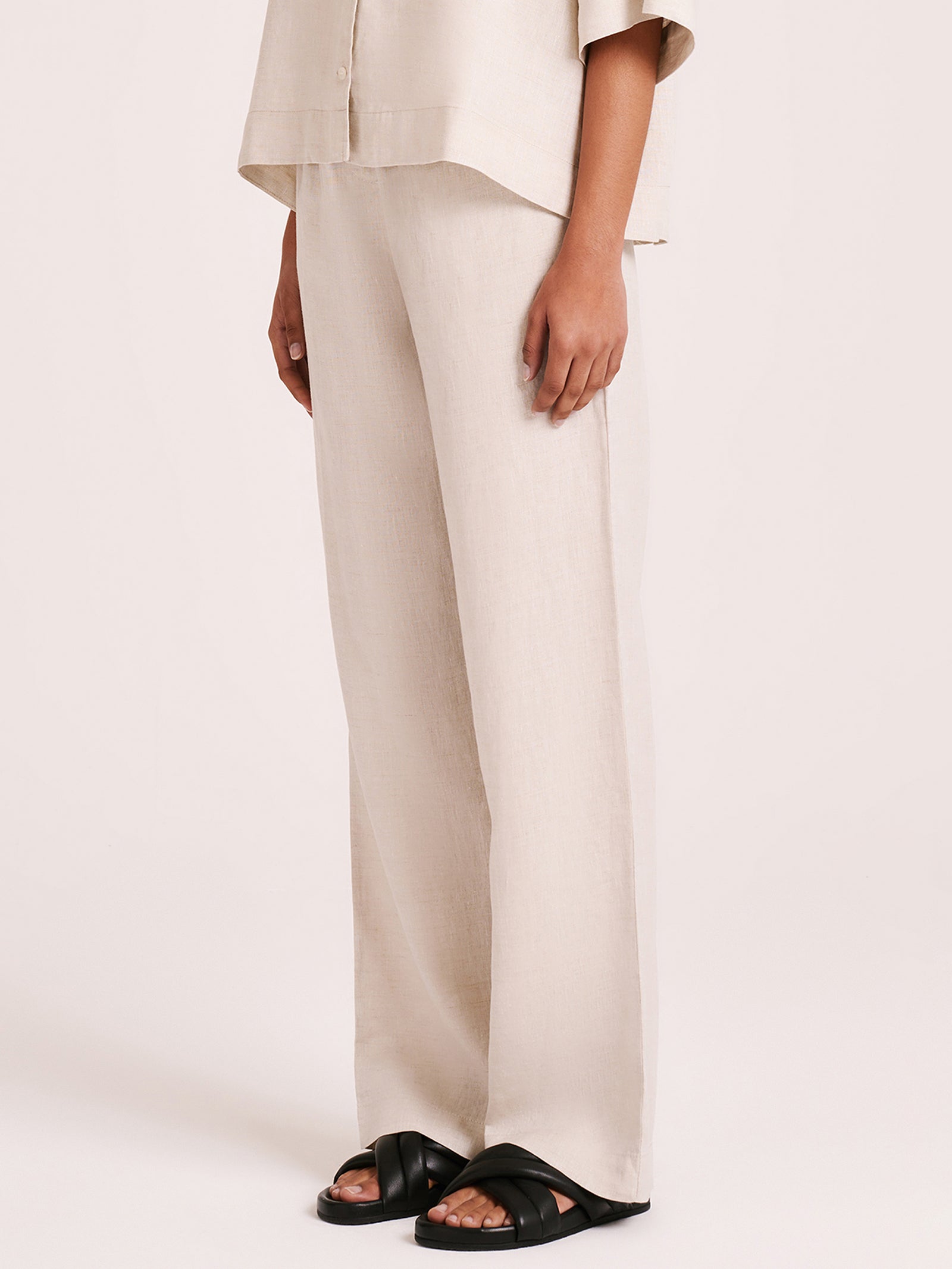 Linen Lounge Pants in Natural