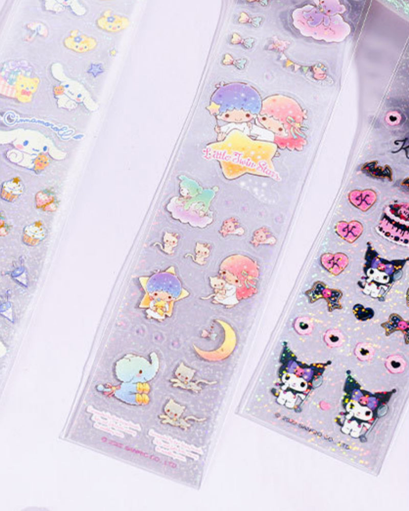 Sanrio Characters Wonderful Time Glitter Sticker Sheet