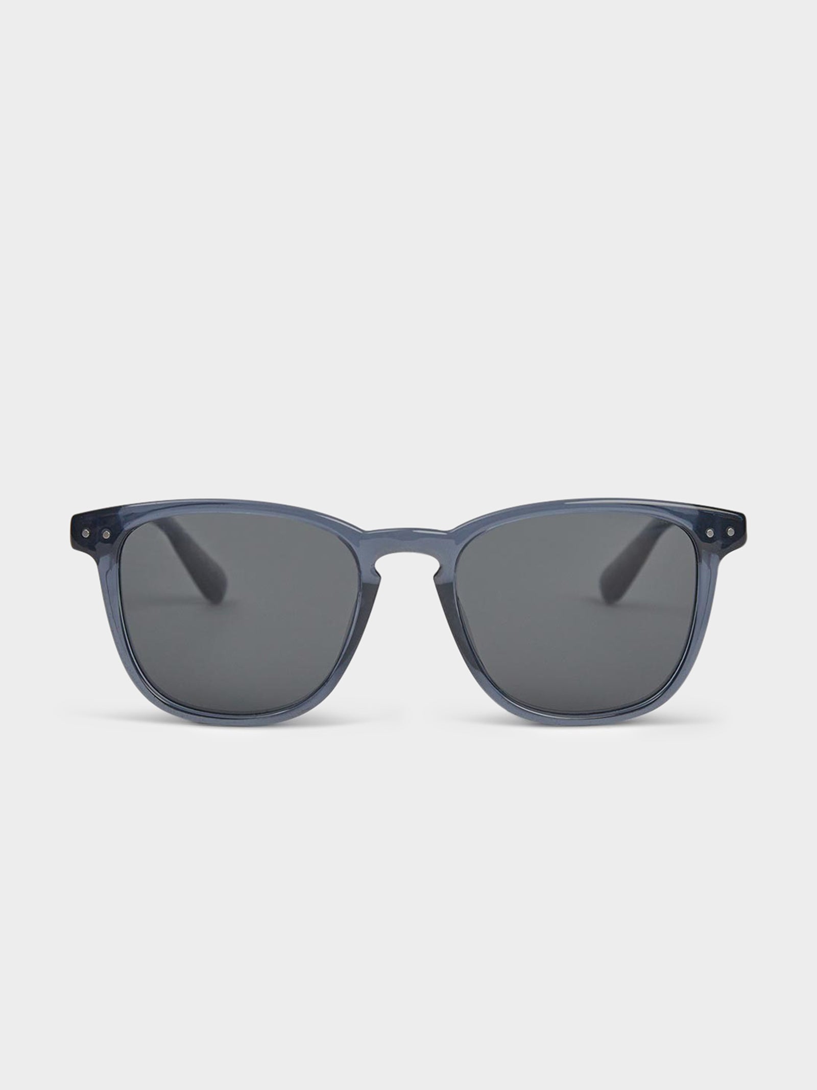 SYD Polarised Sunglasses in Polished Navy & Dark Grey