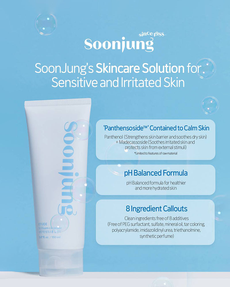 Etude SoonJung 5.5 Foam Cleanser 150mL