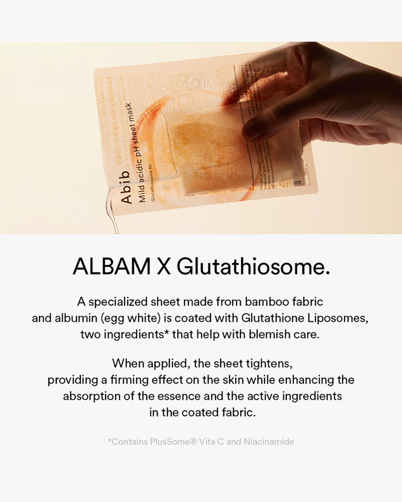 Abib Mild Acidic pH Sheet Mask Glutathiosome Fit