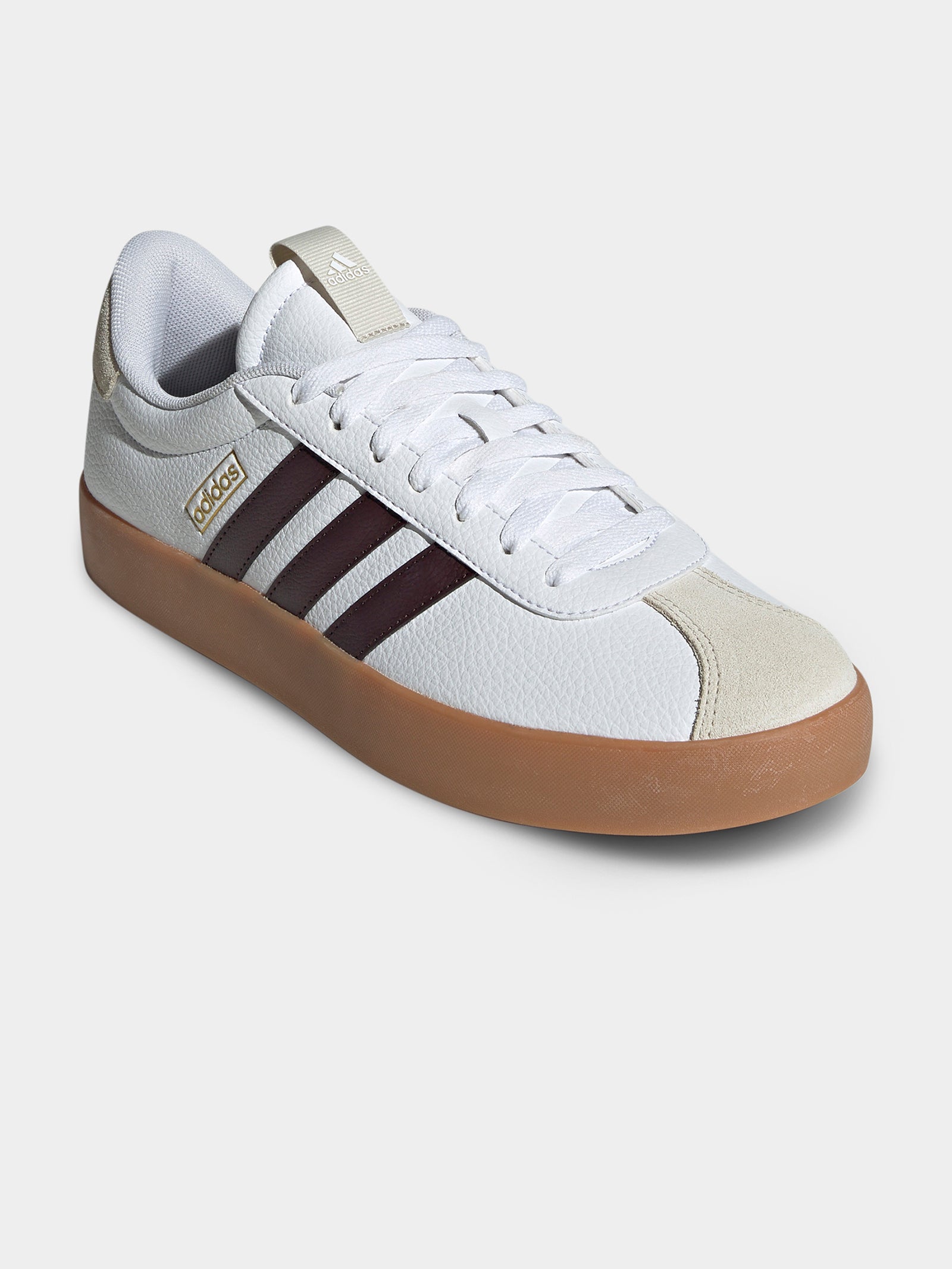 Mens VL Court 3.0 Sneakers in White, Shadow Brown & Aluminium