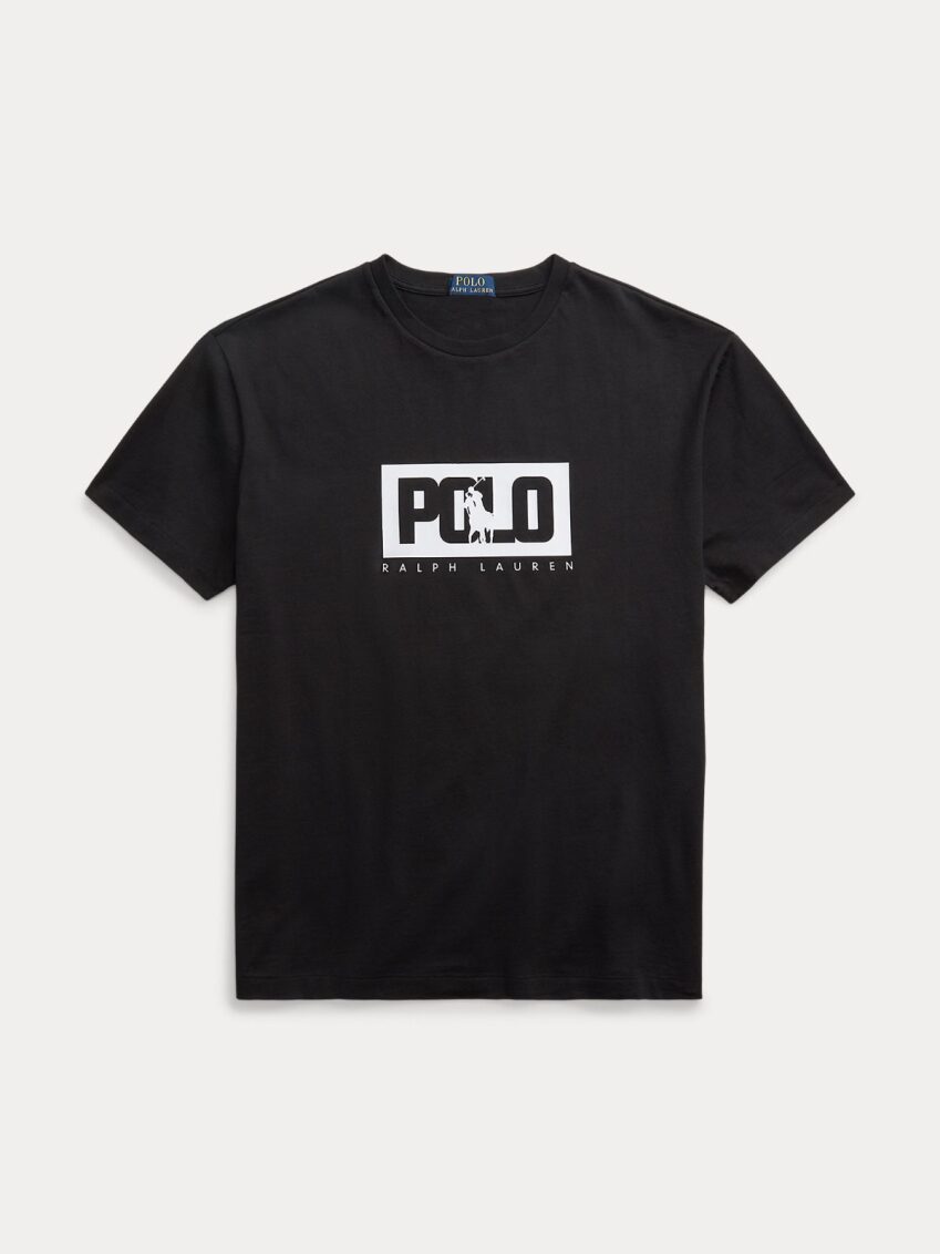 Polo Volley T-Shirt in Black