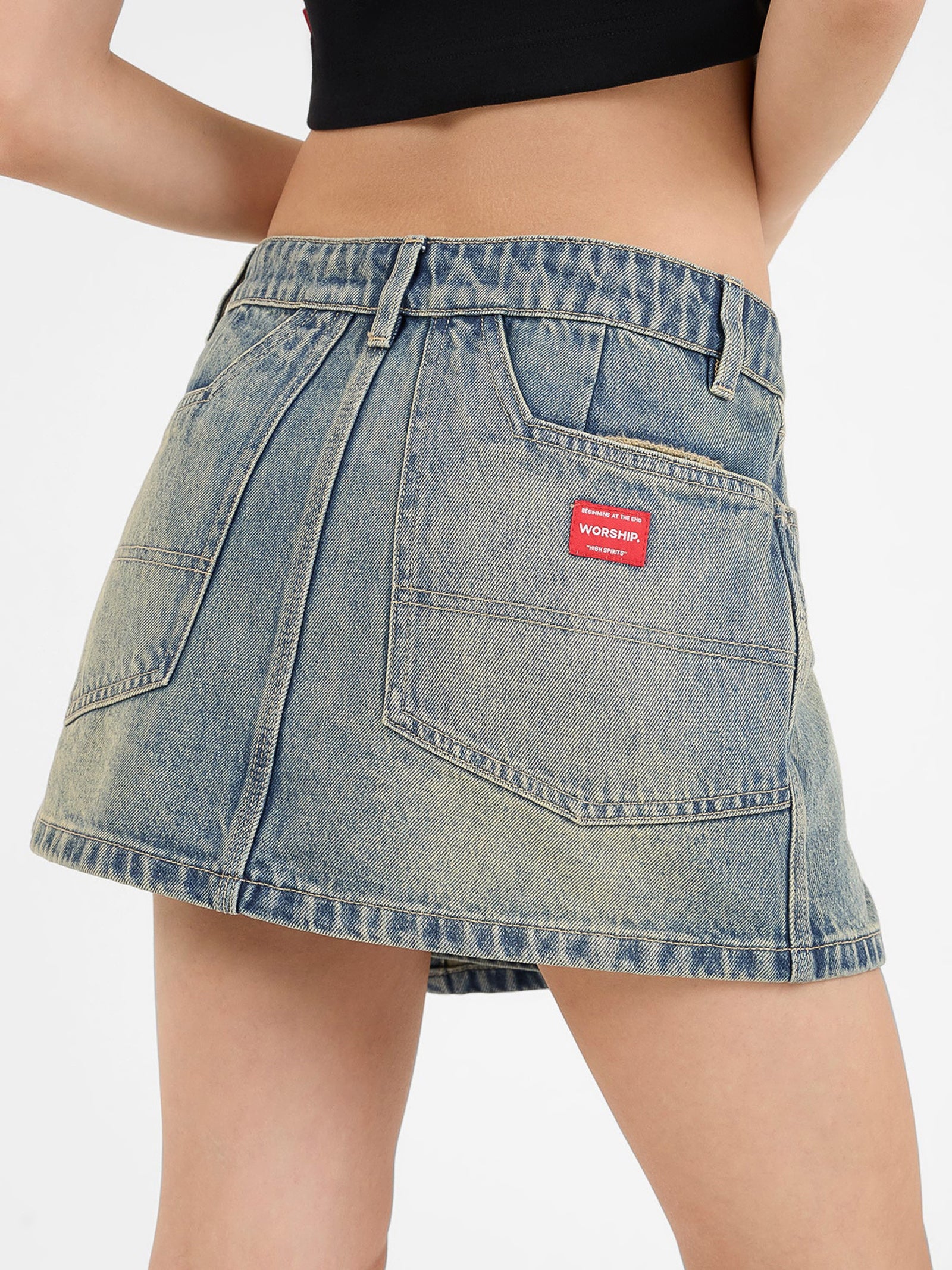 Vexed Denim Mini Skirt