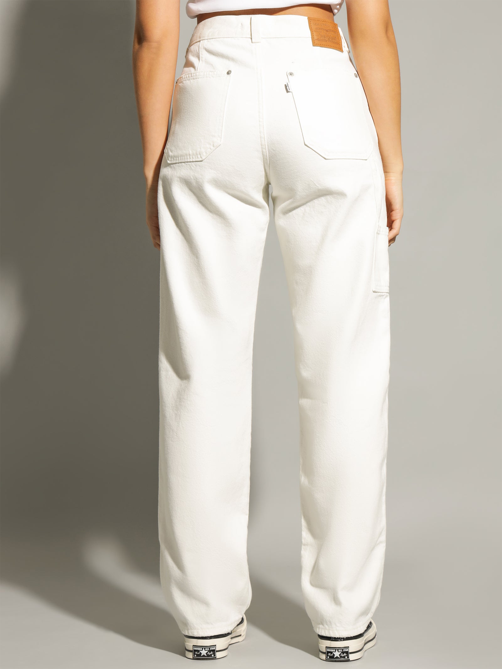 Dad Utility Jeans in It's Ecru Time White