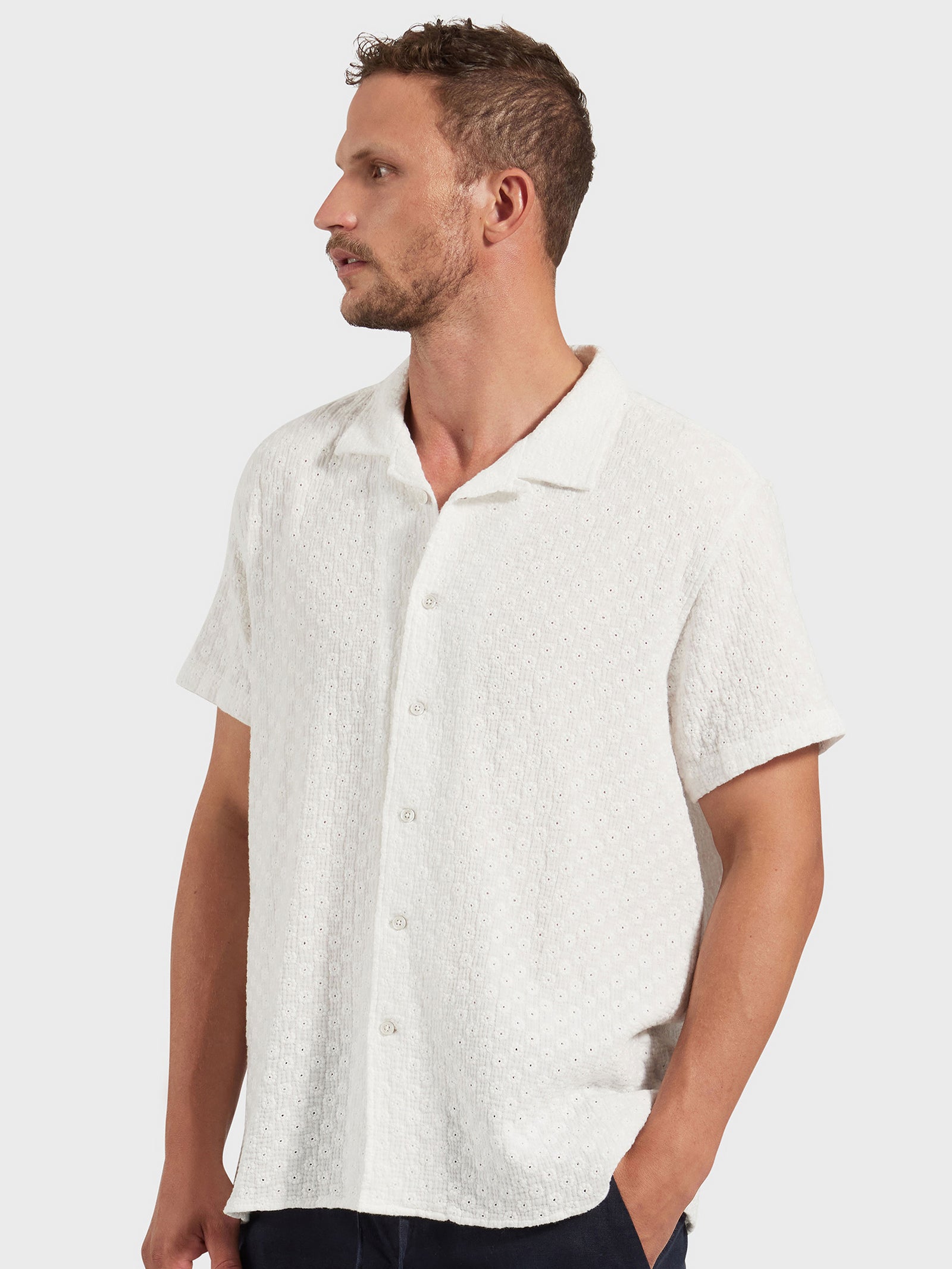 Capri Short Sleeve Shirt in White