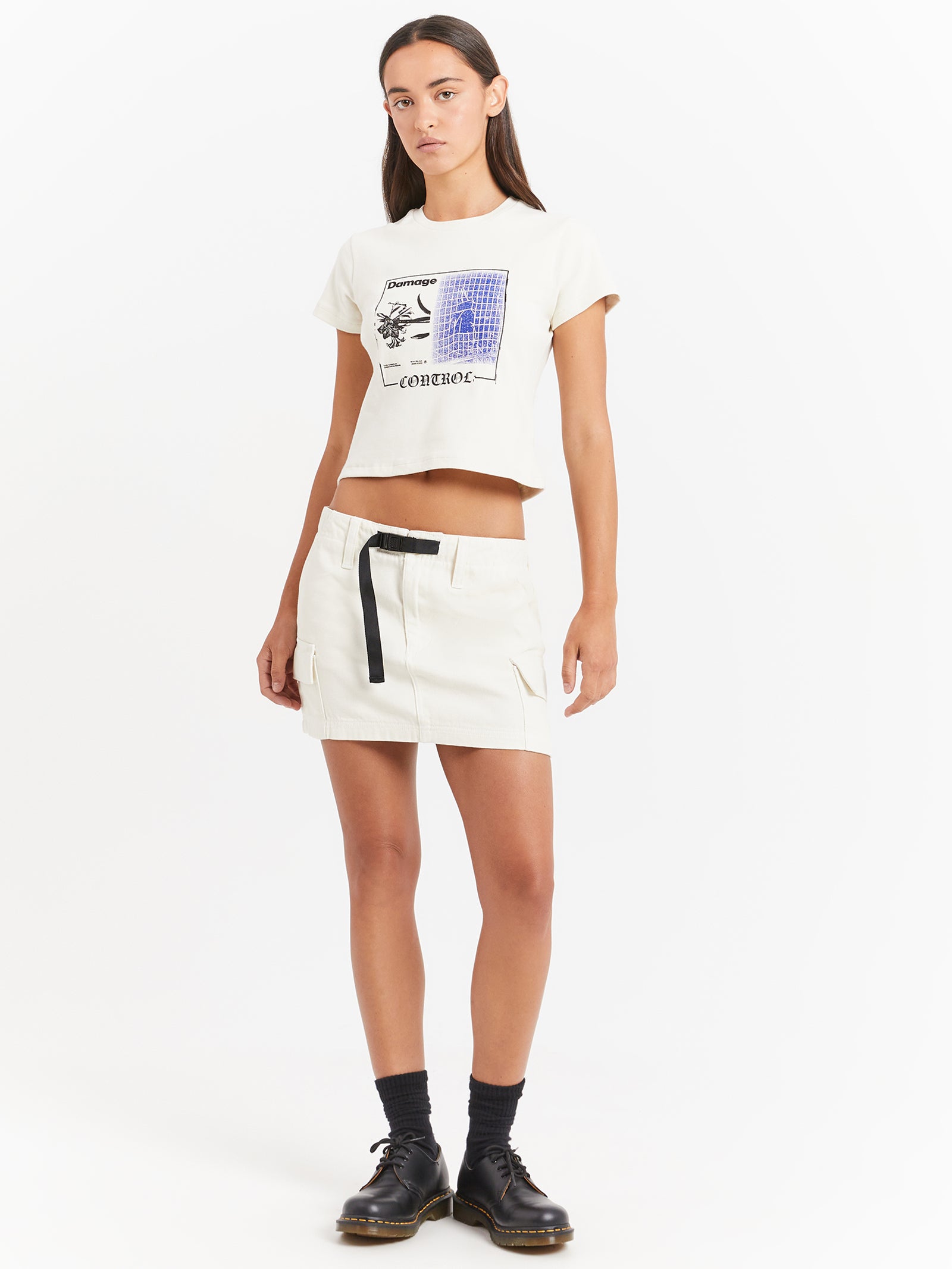 Damage Control Mini T-Shirt in Heritage White