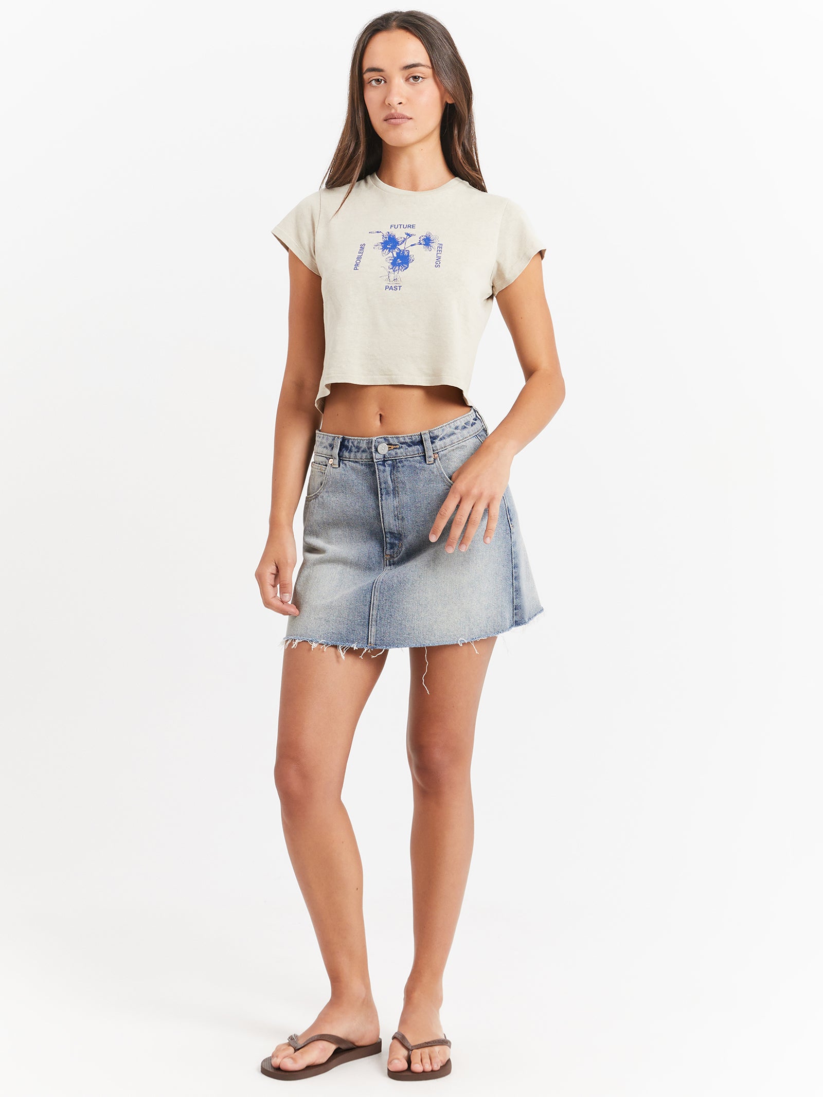 A-Line Denim Skirt in Dylan Light Vintage Blue