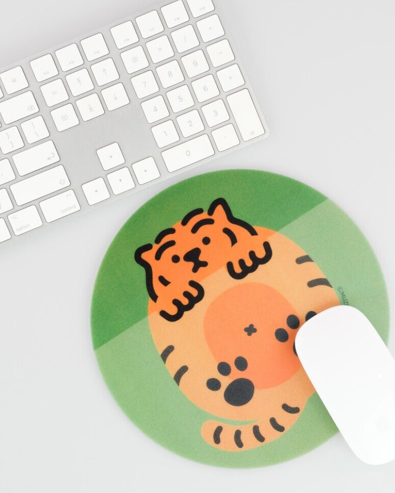 MUZIKTIGER Peekaboo Tiger PVC Mouse Pad