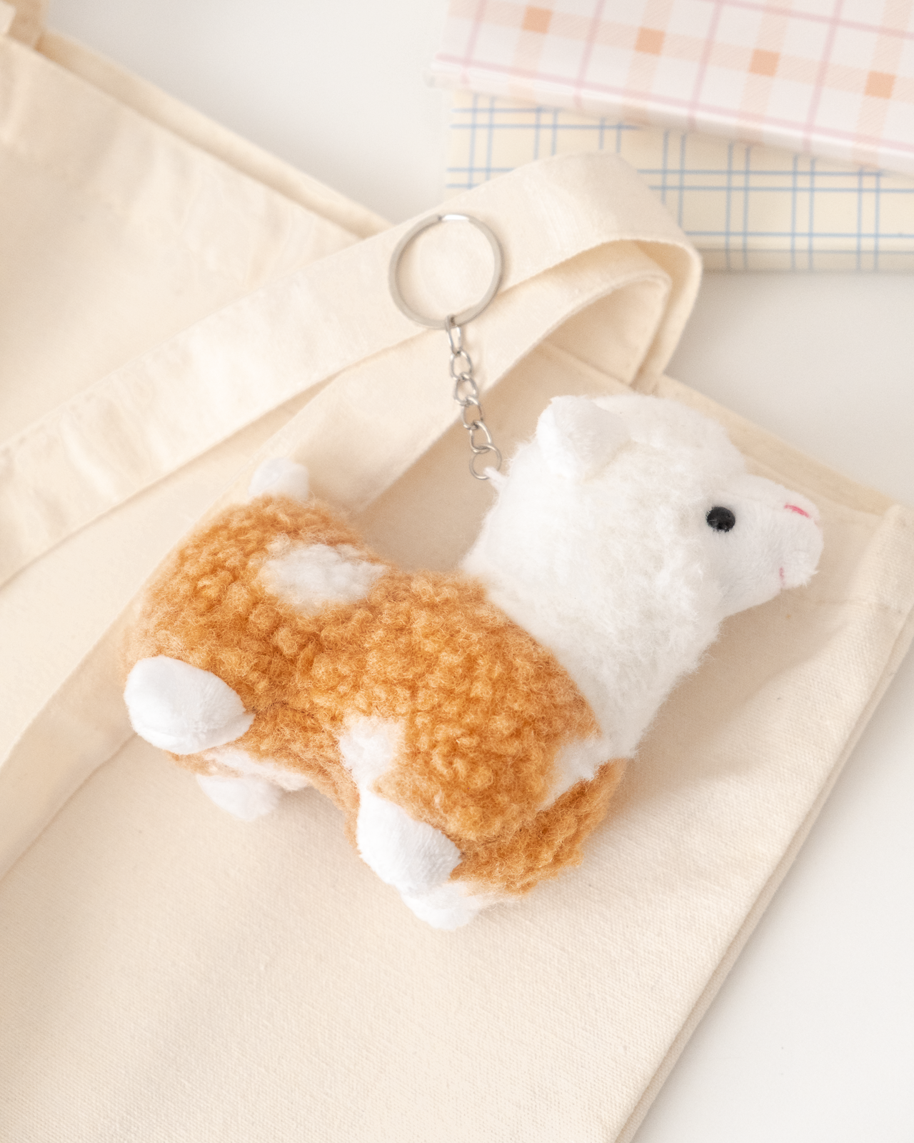 Alpaca Plush Keychain