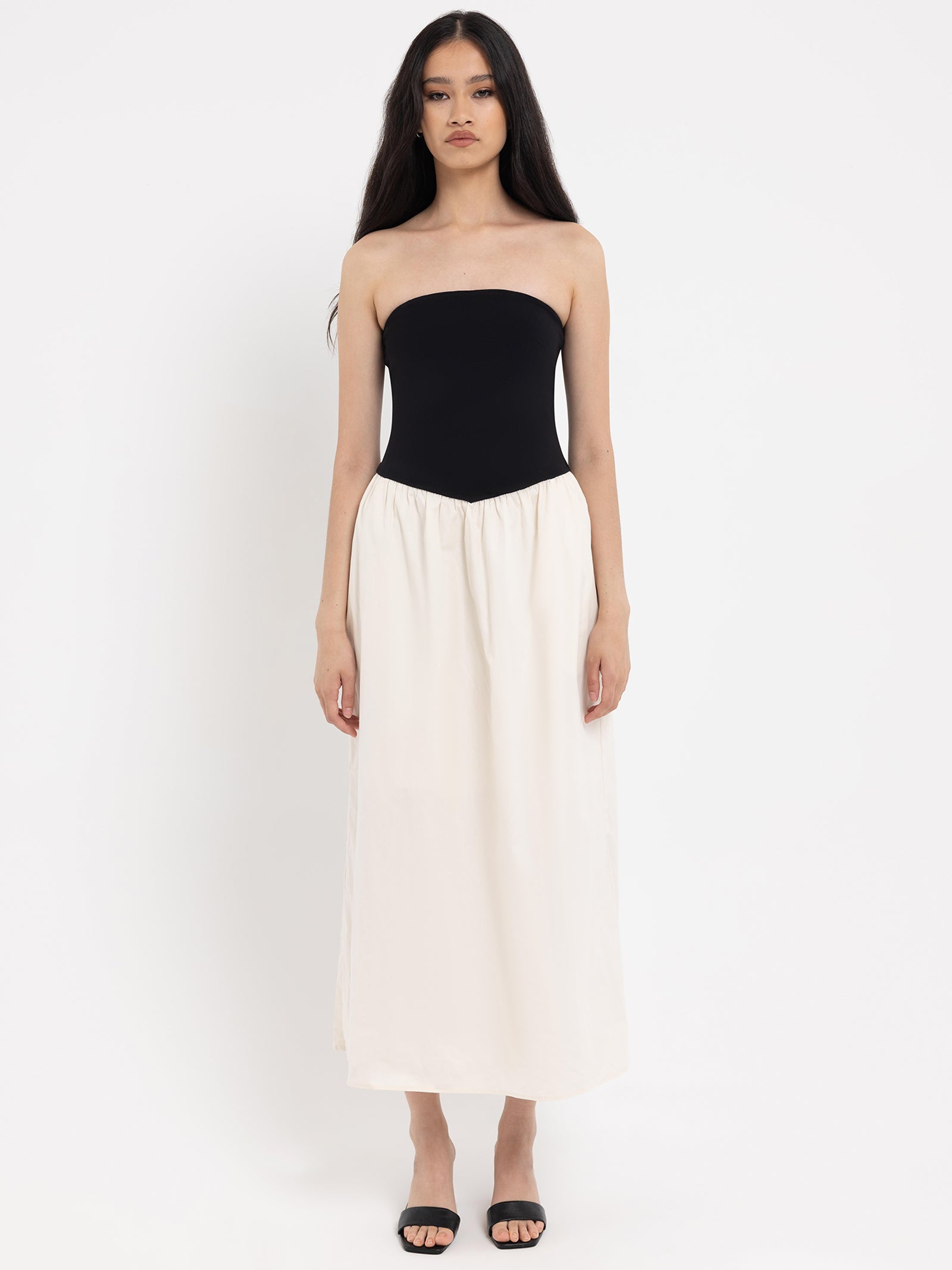 Yasmin Contrast Midi Dress