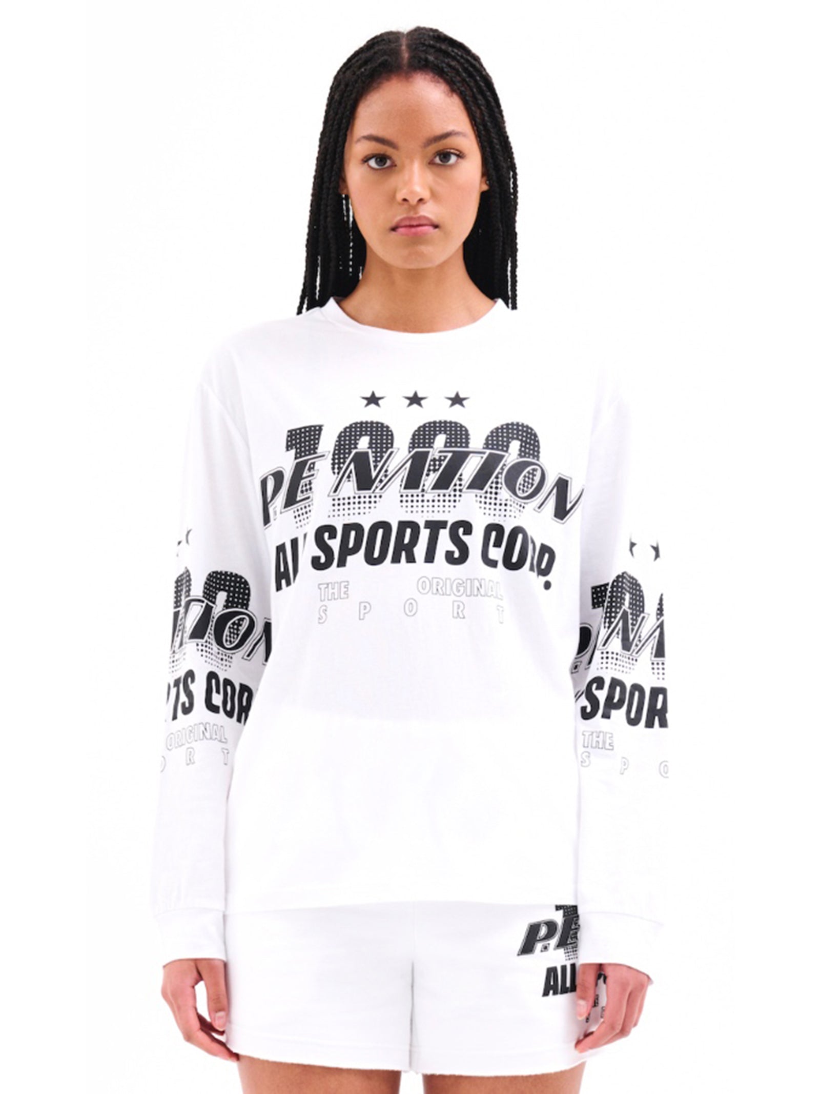 Contender Long Sleeve T-Shirt in Optic White