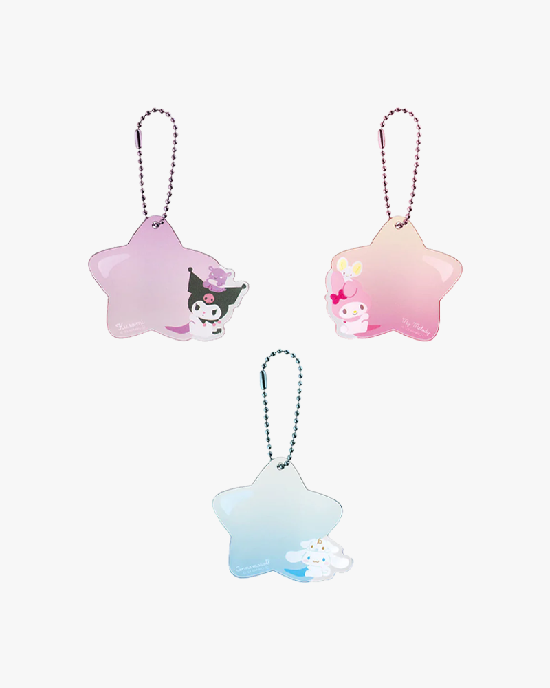 Sanrio Character Star Keychain with Stickers