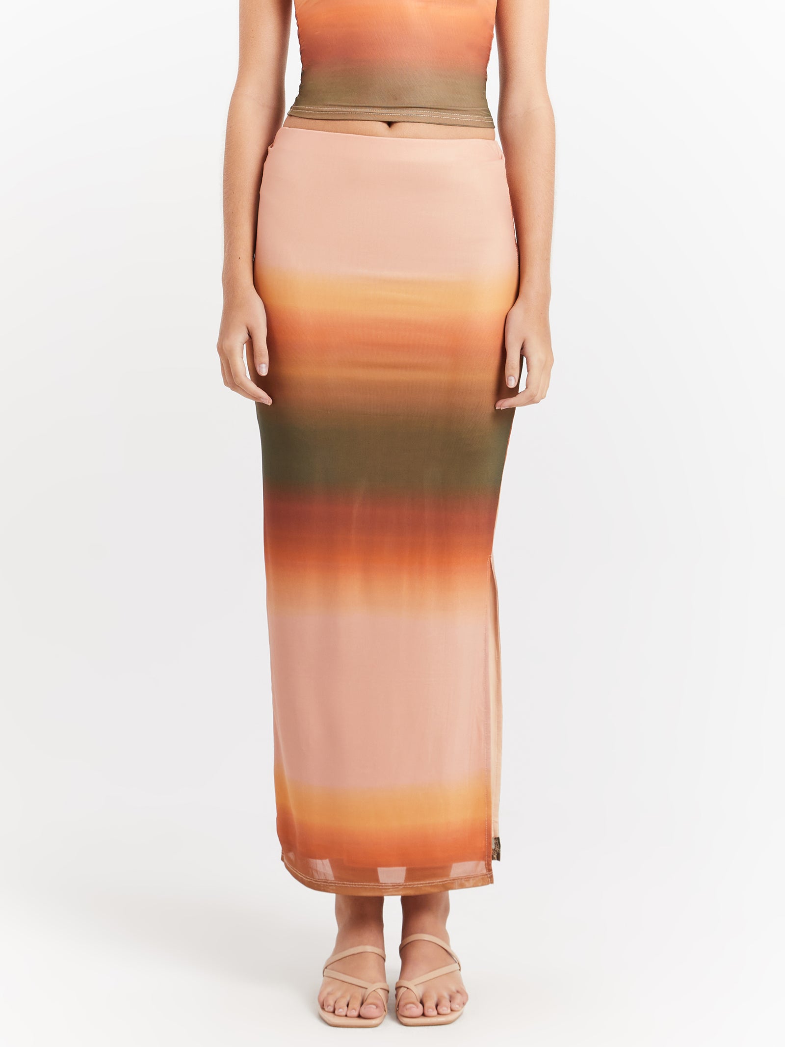 Solaris Mesh Skirt in Sunset